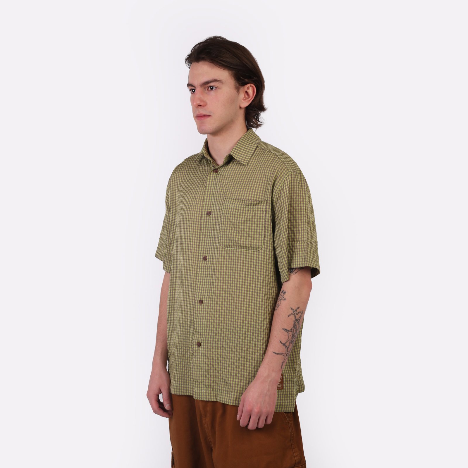 Мужская рубашка Butter Goods Gingham S/S Shirt (BGQ224D12203)  - цена, описание, фото 3