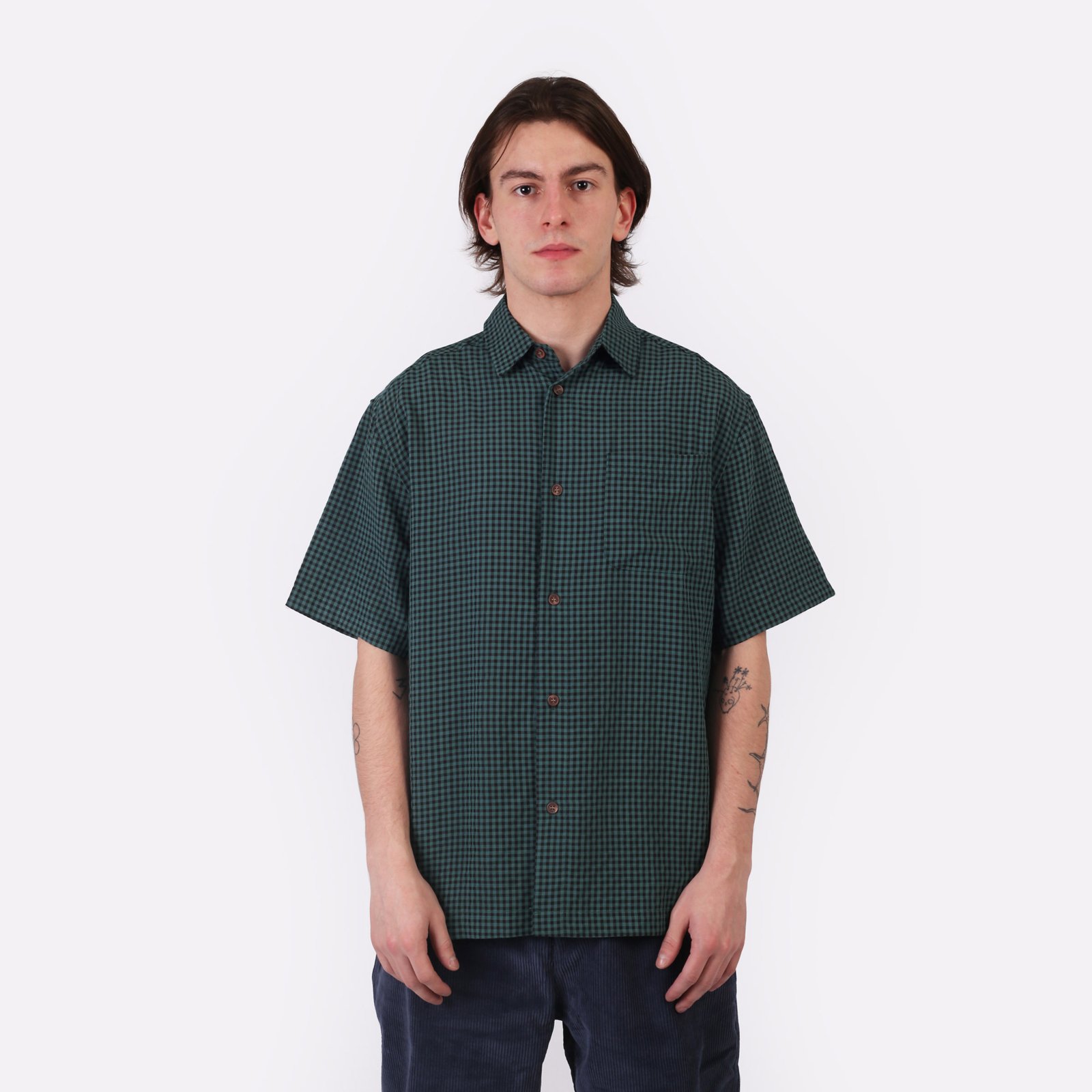 Мужская рубашка Butter Goods Gingham S/S Shirt (BGQ224D12201)  - цена, описание, фото 1
