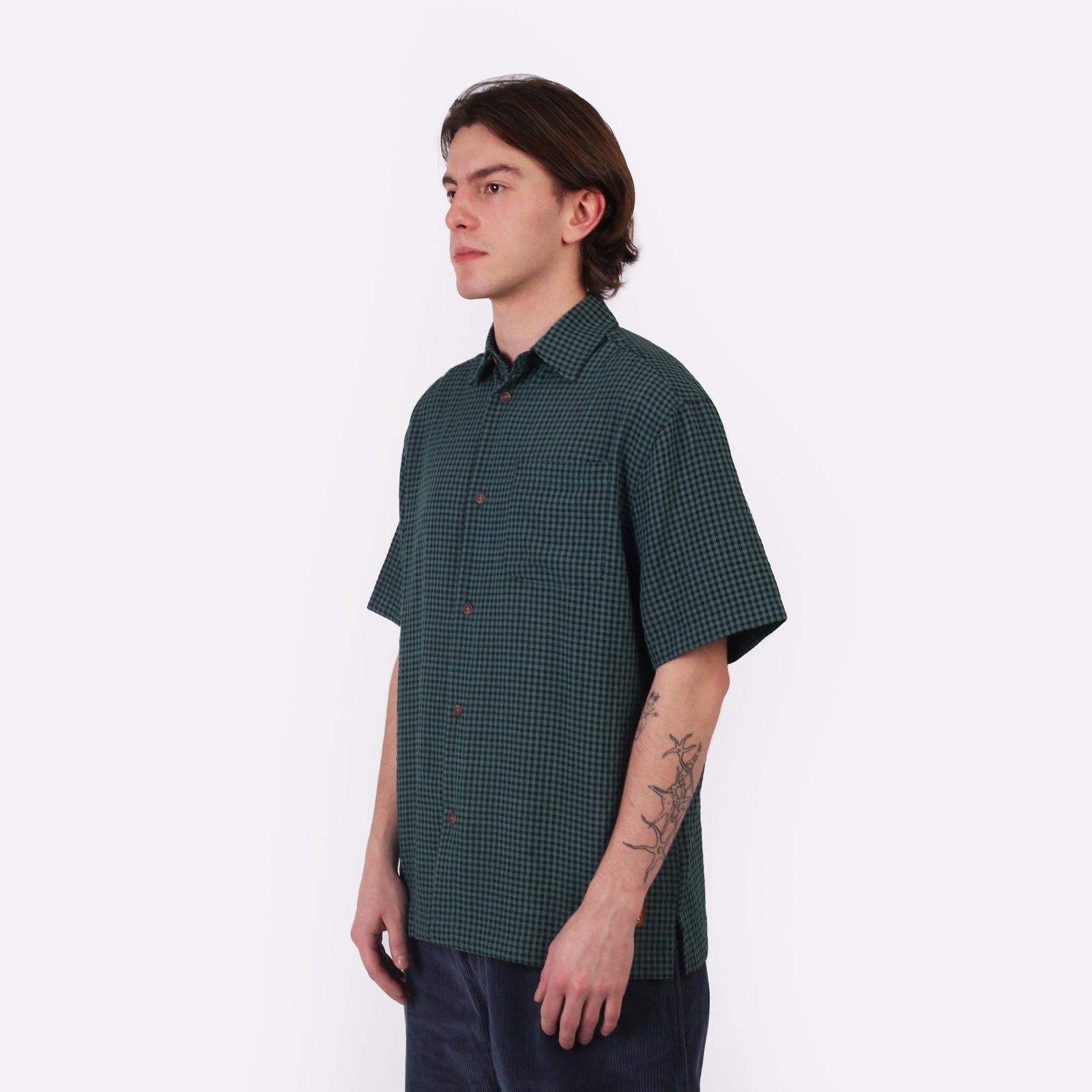 Мужская рубашка Butter Goods Gingham S/S Shirt (BGQ224D12201)  - цена, описание, фото 3