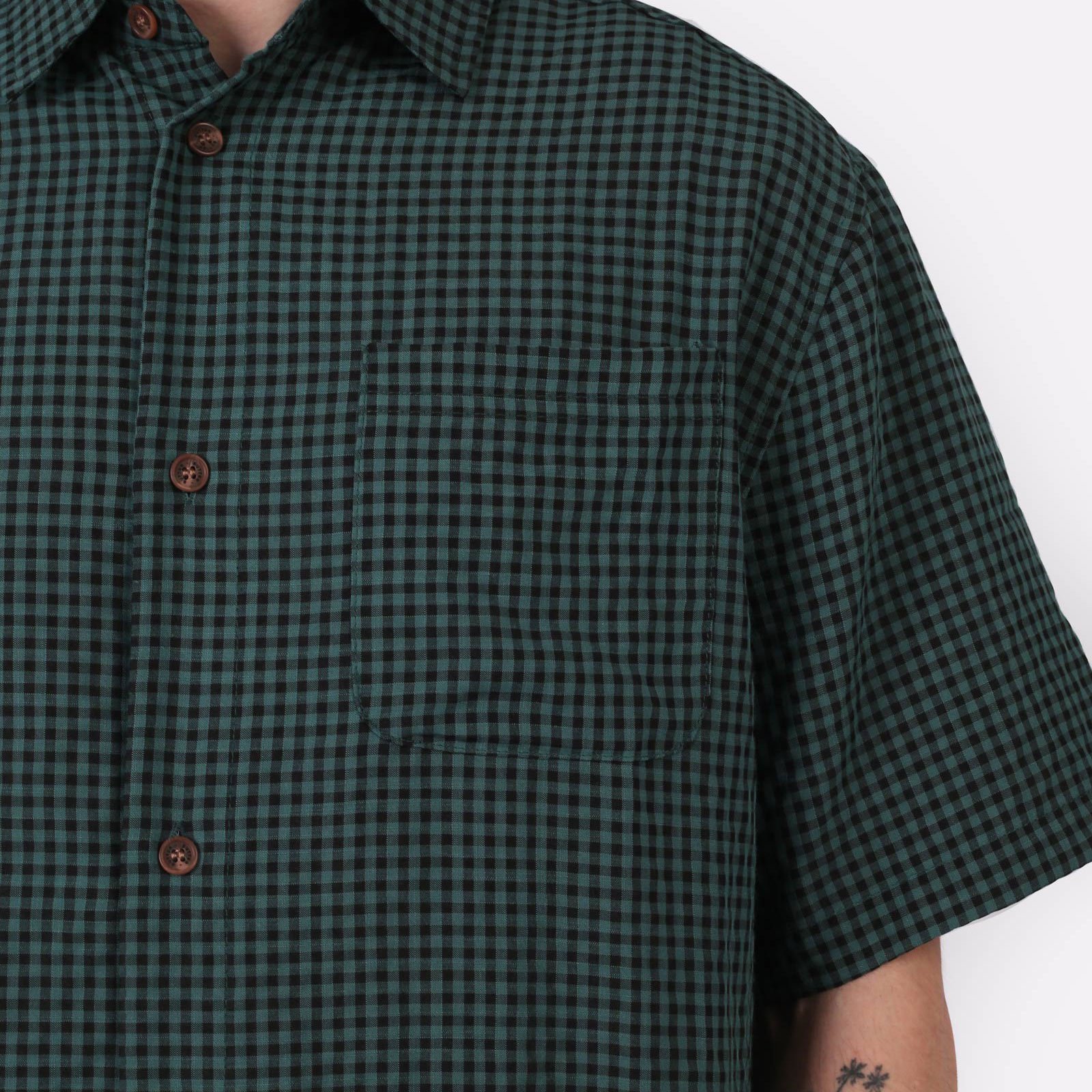 Мужская рубашка Butter Goods Gingham S/S Shirt (BGQ224D12201)  - цена, описание, фото 4