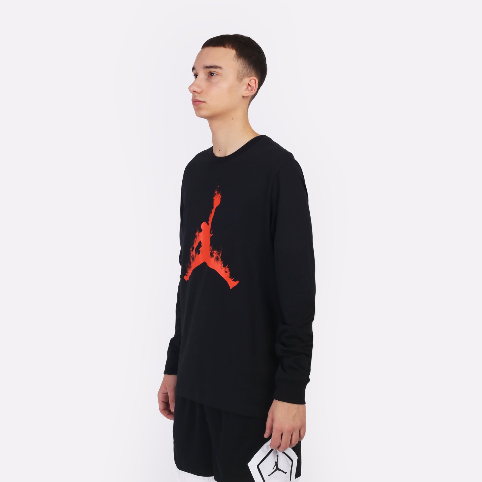 Лонгслив Jordan Flame Longsleeve Crew (FZ1989-010)  - цена, описание, фото 3