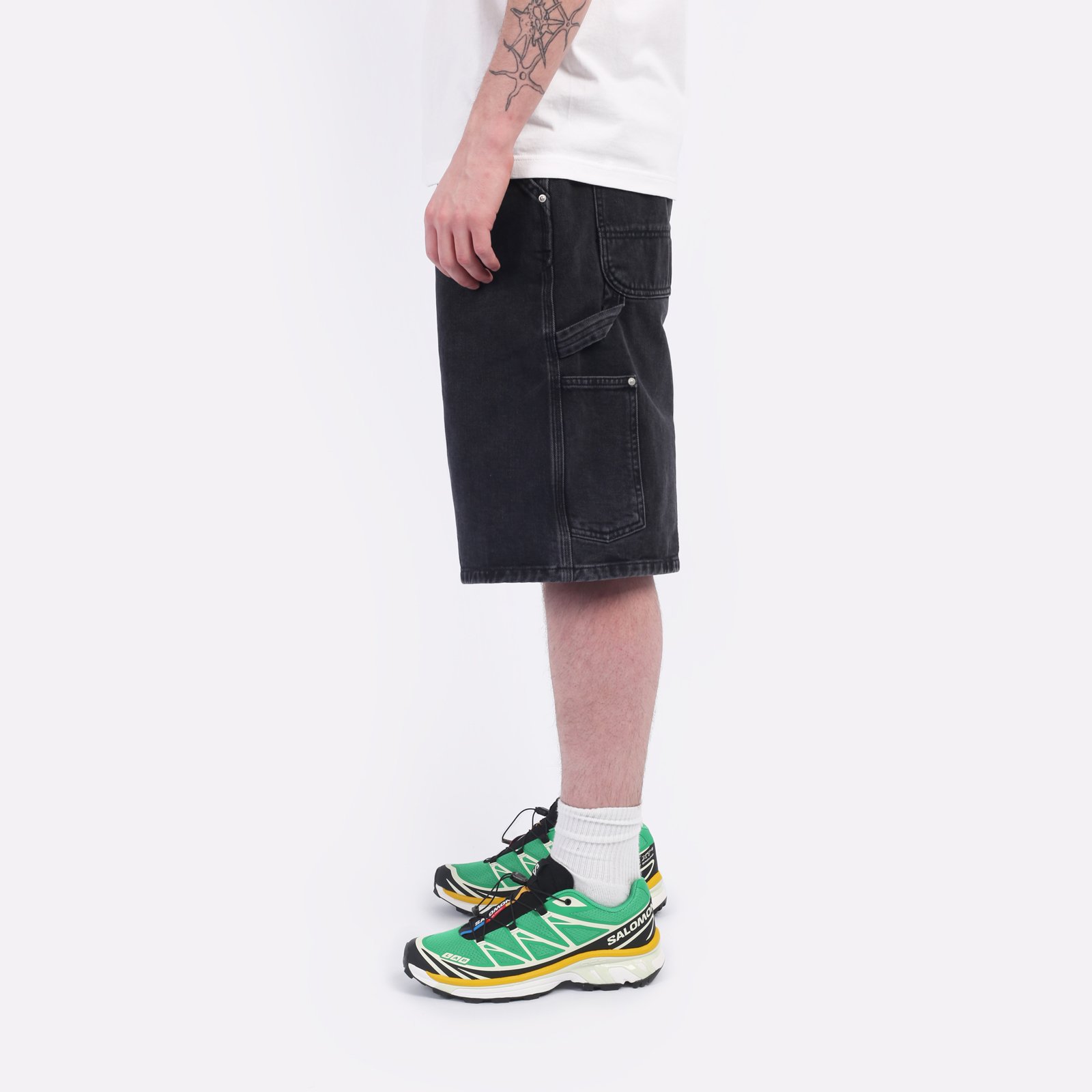 Мужские шорты Carhartt WIP Rivet Short (I034319-black st wshd)  - цена, описание, фото 3