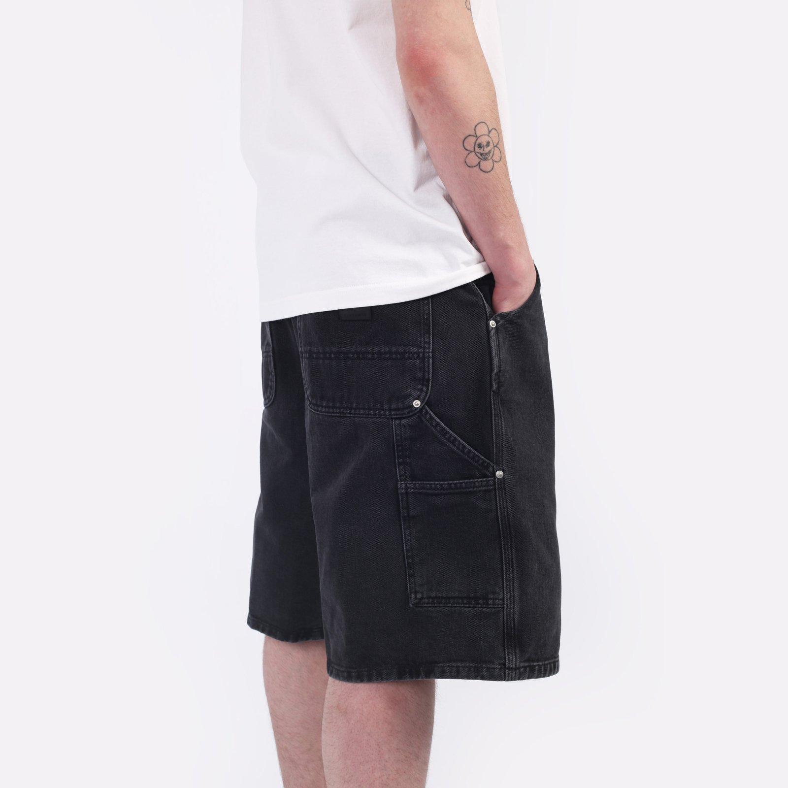 Мужские шорты Carhartt WIP Rivet Short (I034319-black st wshd)  - цена, описание, фото 4