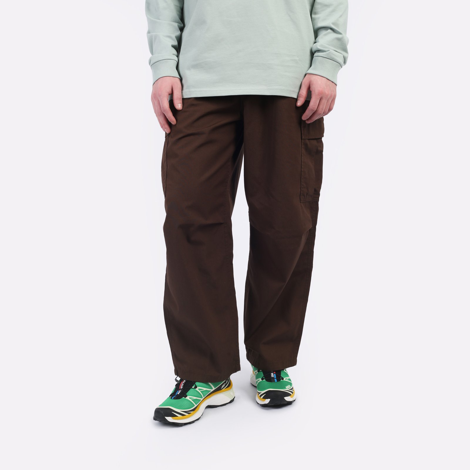 Мужские брюки Carhartt WIP Cole Cargo Pant (I030477-liberica rinsed)  - цена, описание, фото 1