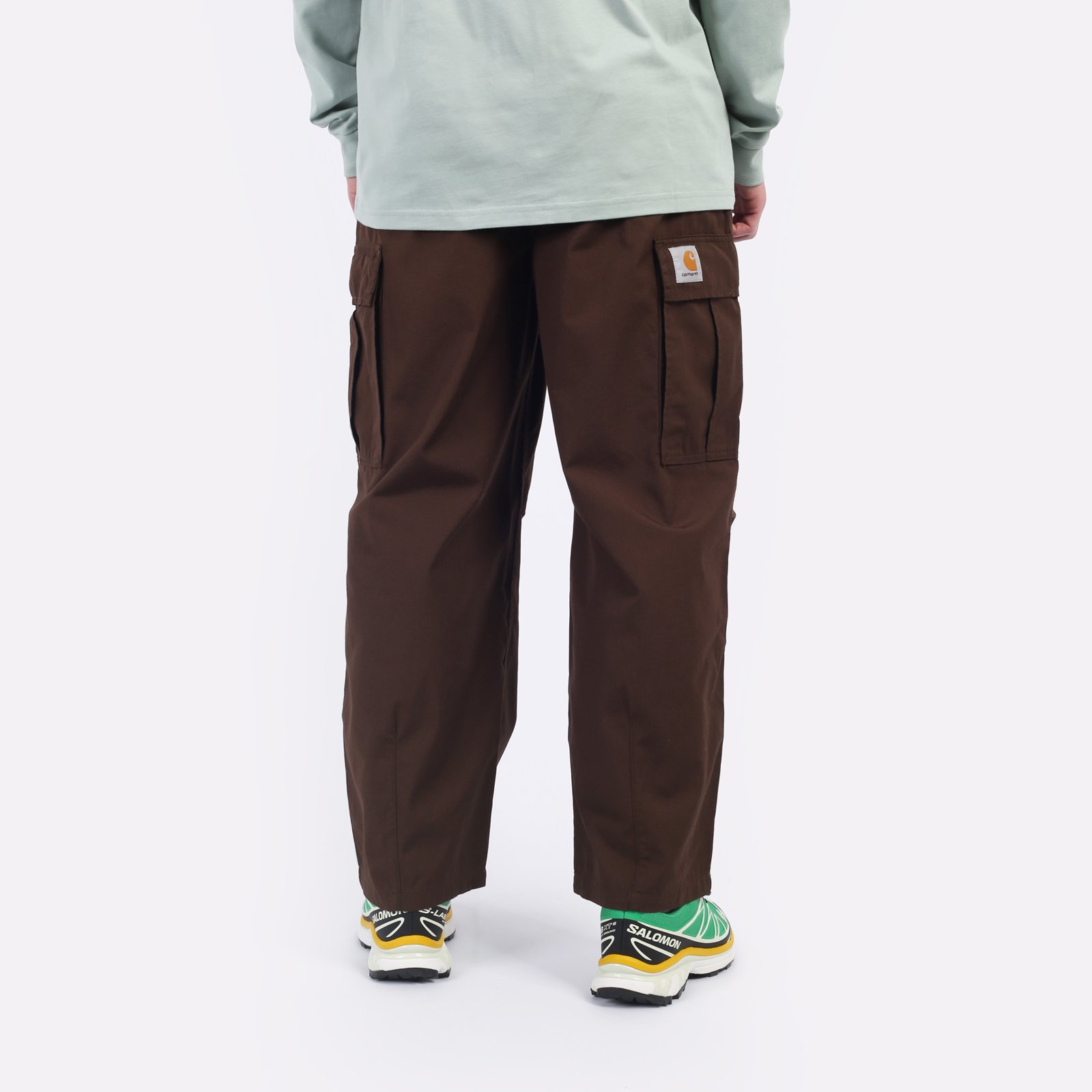 Мужские брюки Carhartt WIP Cole Cargo Pant (I030477-liberica rinsed)  - цена, описание, фото 2