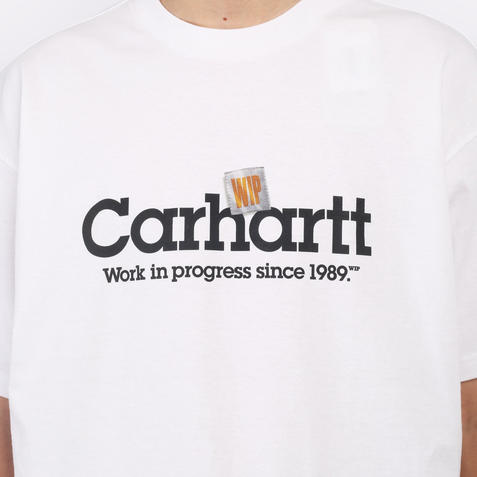 Мужская футболка Carhartt WIP S/S Label Script T-Shirt (I034421-white)  - цена, описание, фото 4