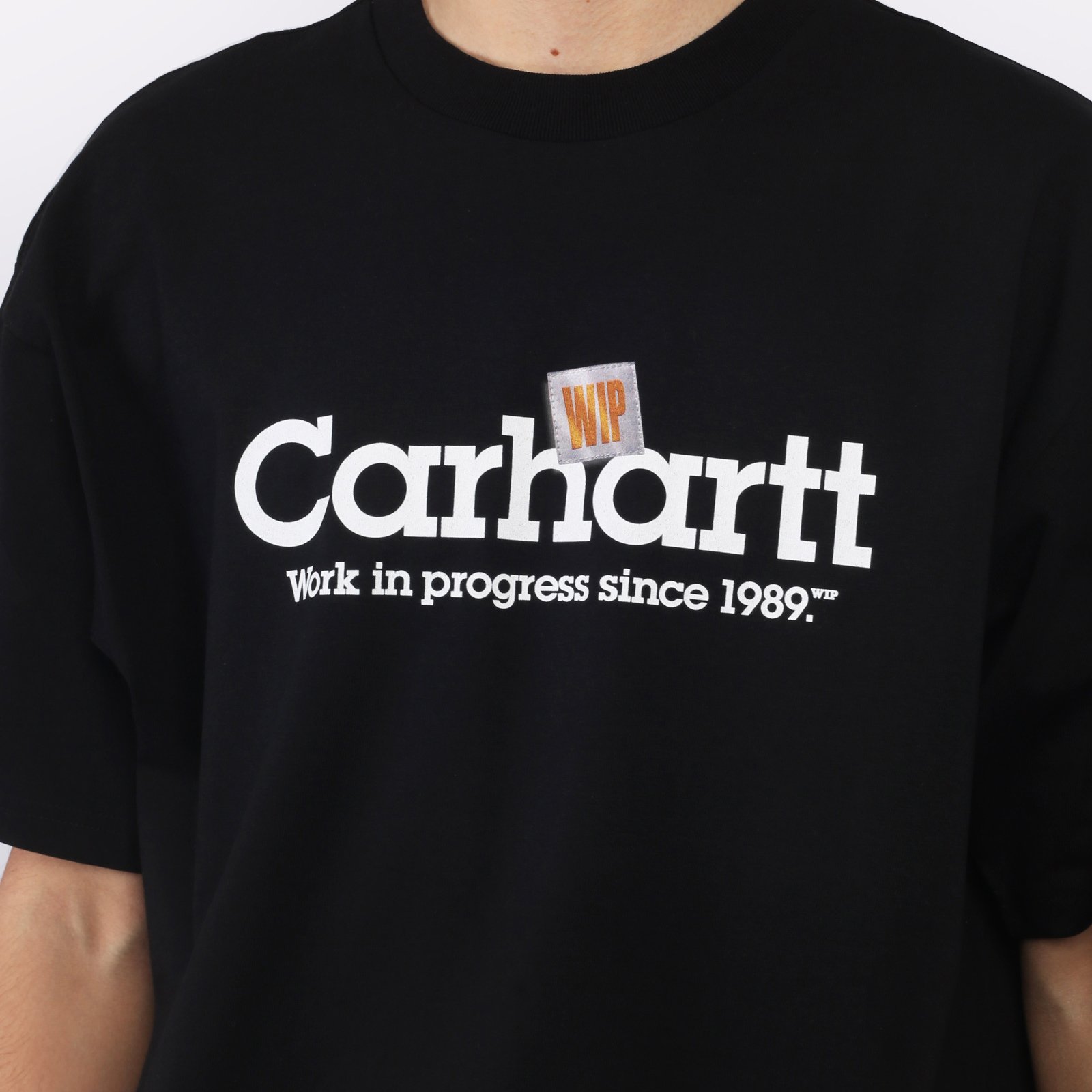 Мужская футболка Carhartt WIP S/S Label Script T-Shirt (I034421-black)  - цена, описание, фото 4
