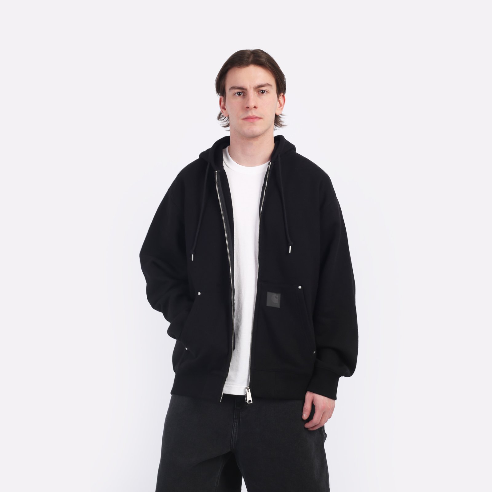 Мужская толстовка Carhartt WIP Hooded Eldon Sweat Jacket (I034428-black)  - цена, описание, фото 1