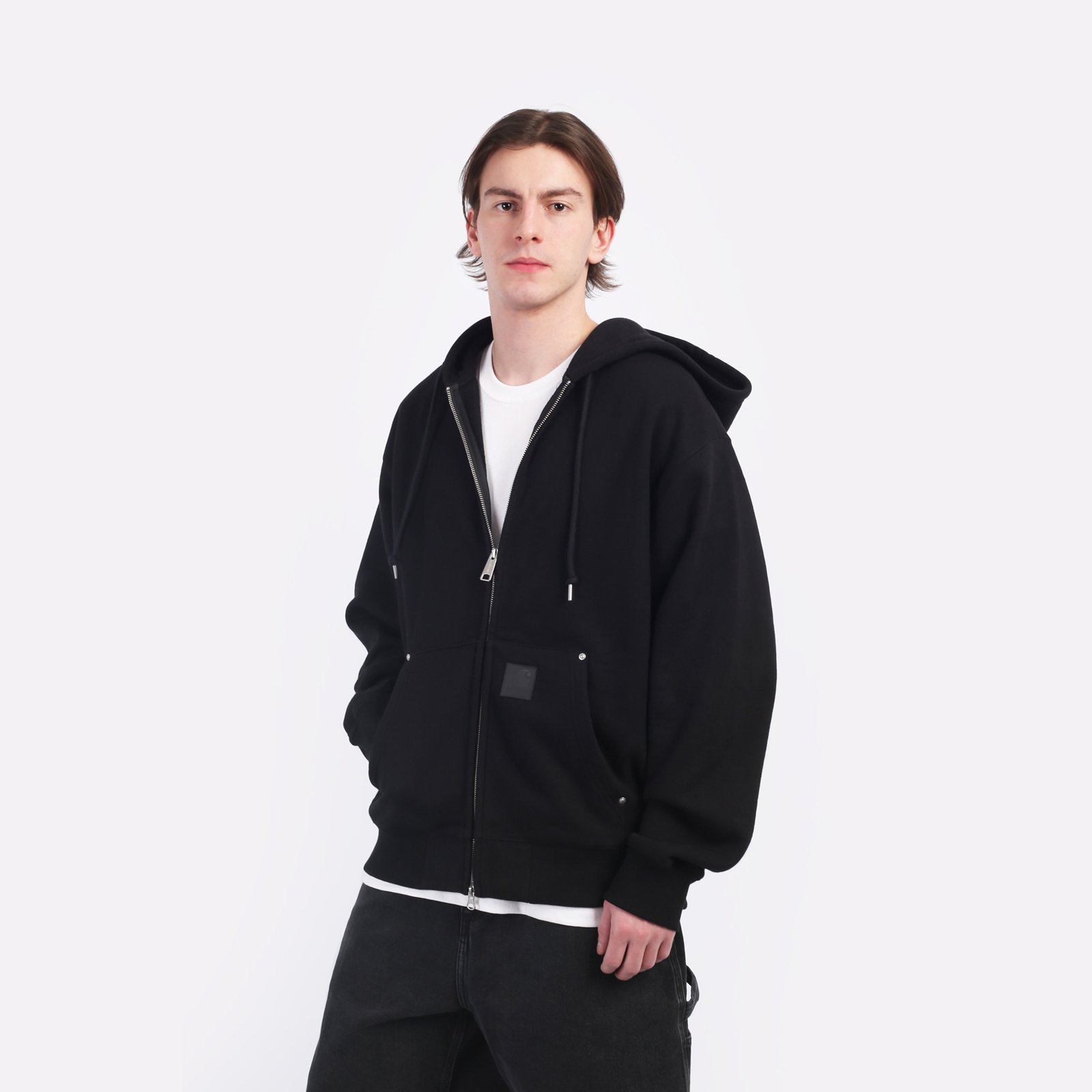 Мужская толстовка Carhartt WIP Hooded Eldon Sweat Jacket (I034428-black)  - цена, описание, фото 3