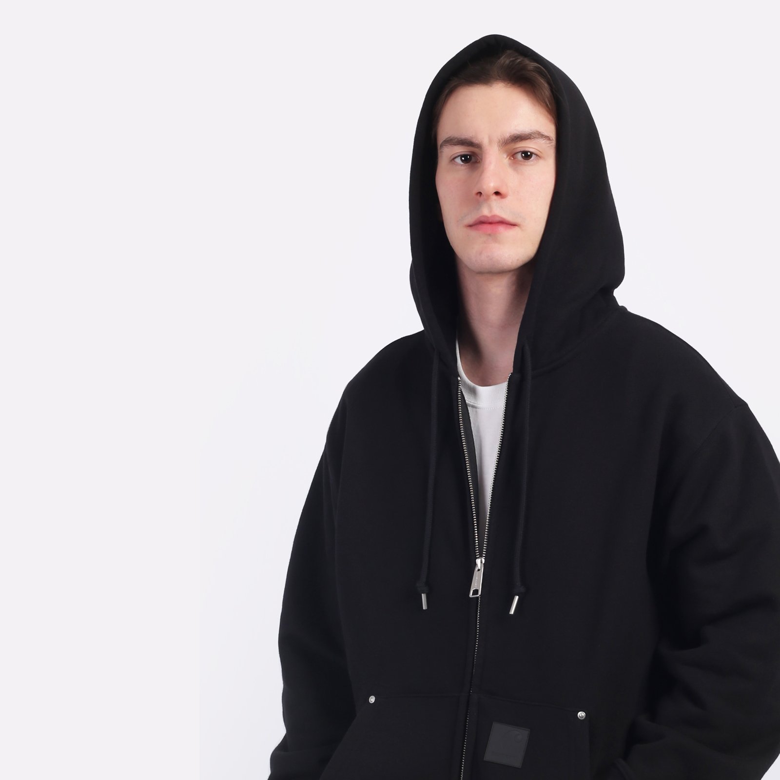 Мужская толстовка Carhartt WIP Hooded Eldon Sweat Jacket (I034428-black)  - цена, описание, фото 4