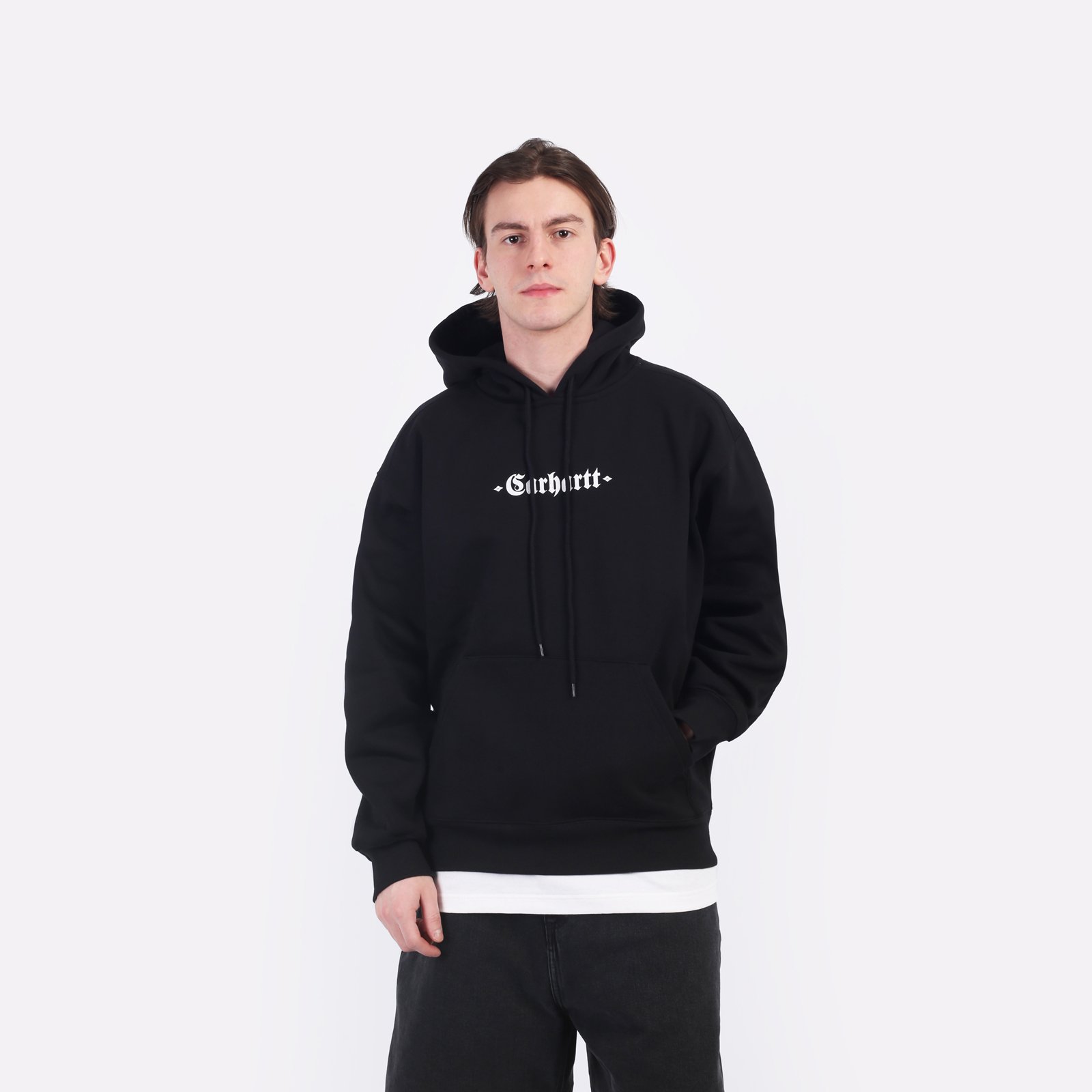 Мужская толстовка Carhartt WIP Hooded Greatest Hits Sweat (I034416-black/white)  - цена, описание, фото 1