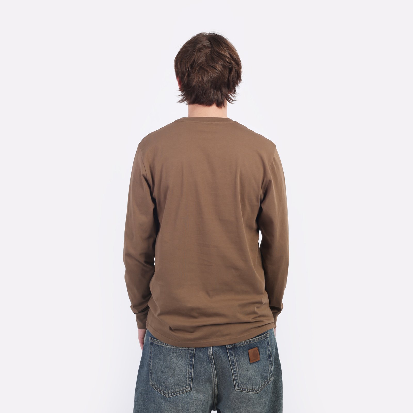 Лонгслив Carhartt WIP L/S Pocket T-Shirt (I030437-coconut)  - цена, описание, фото 2