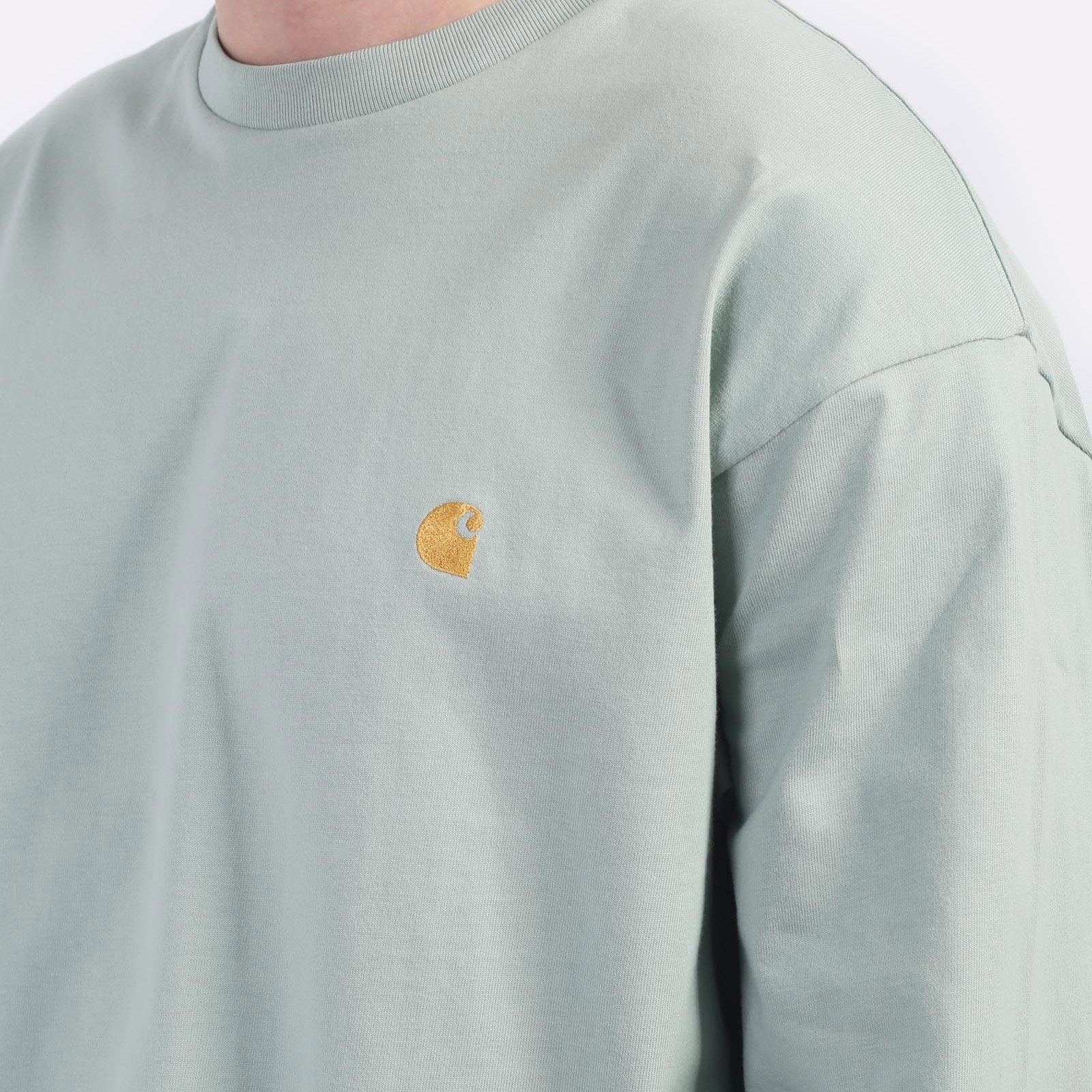 Лонгслив Carhartt WIP L/S Chase T-Shirt (I026392-green/gold)  - цена, описание, фото 4