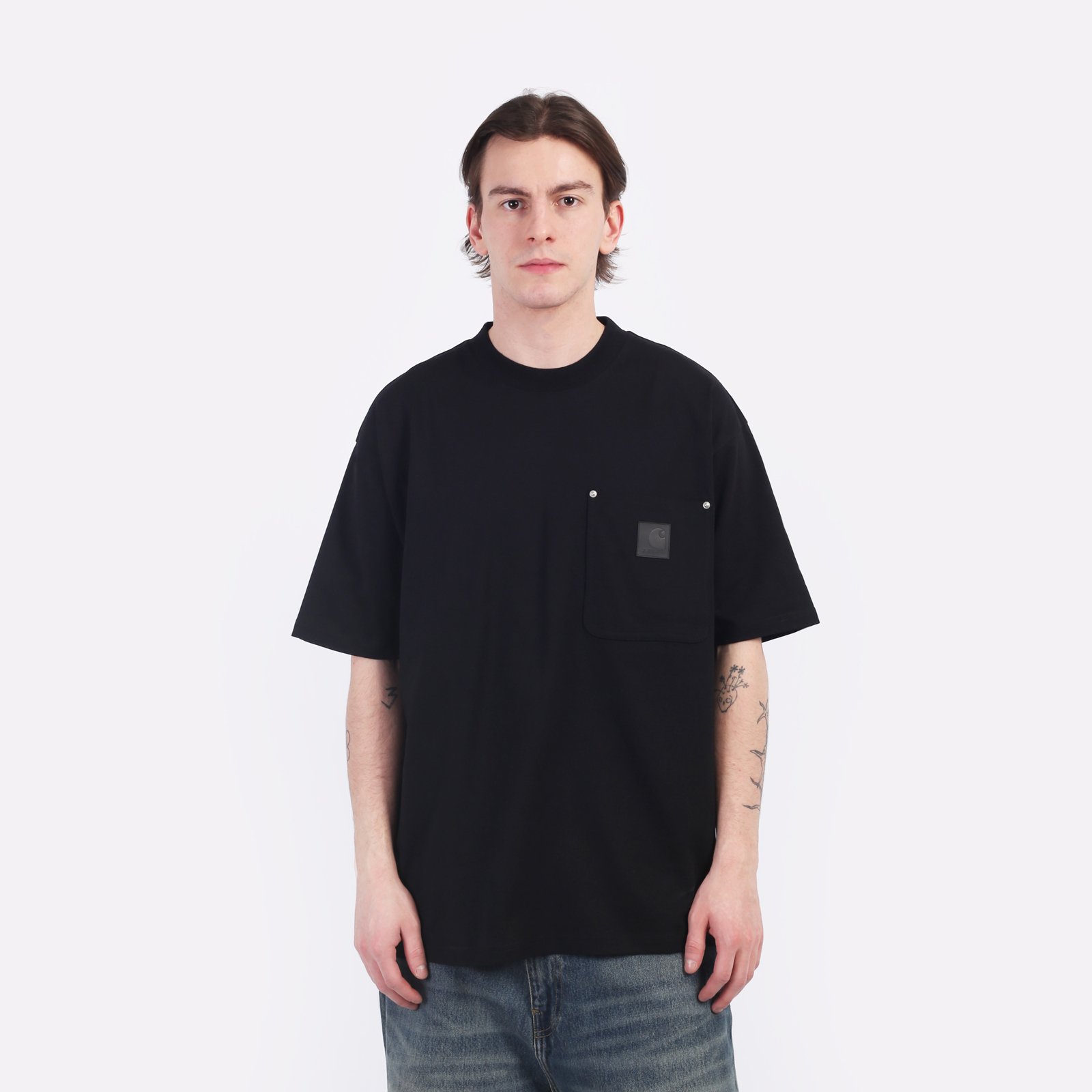 Мужская футболка Carhartt WIP S/S Eldon Pocket T-Shirt (I034365-black)  - цена, описание, фото 1