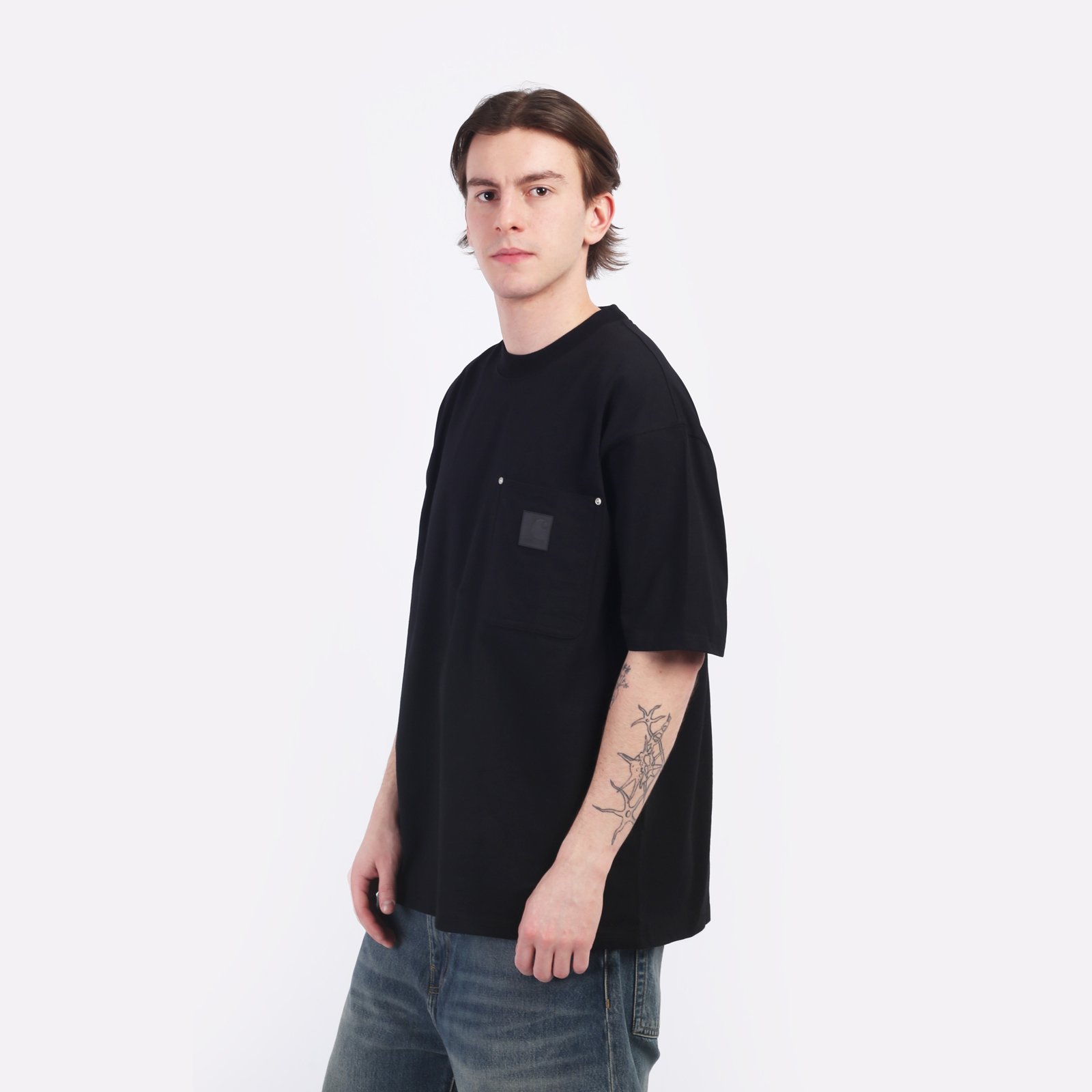 Мужская футболка Carhartt WIP S/S Eldon Pocket T-Shirt (I034365-black)  - цена, описание, фото 3