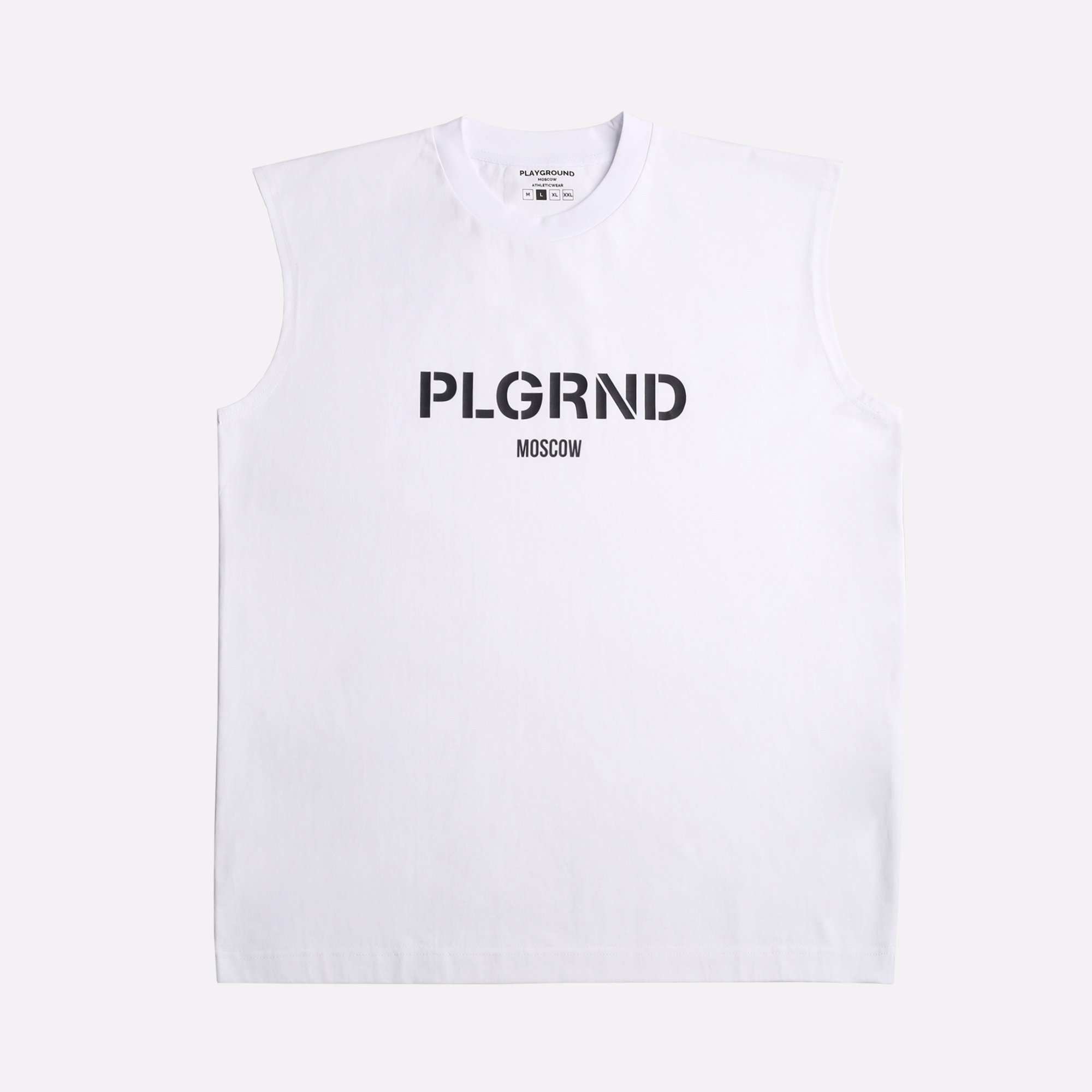 Мужская майка PLAYGROUND Logo (plgrnd-shortsleeve-white)  - цена, описание, фото 1