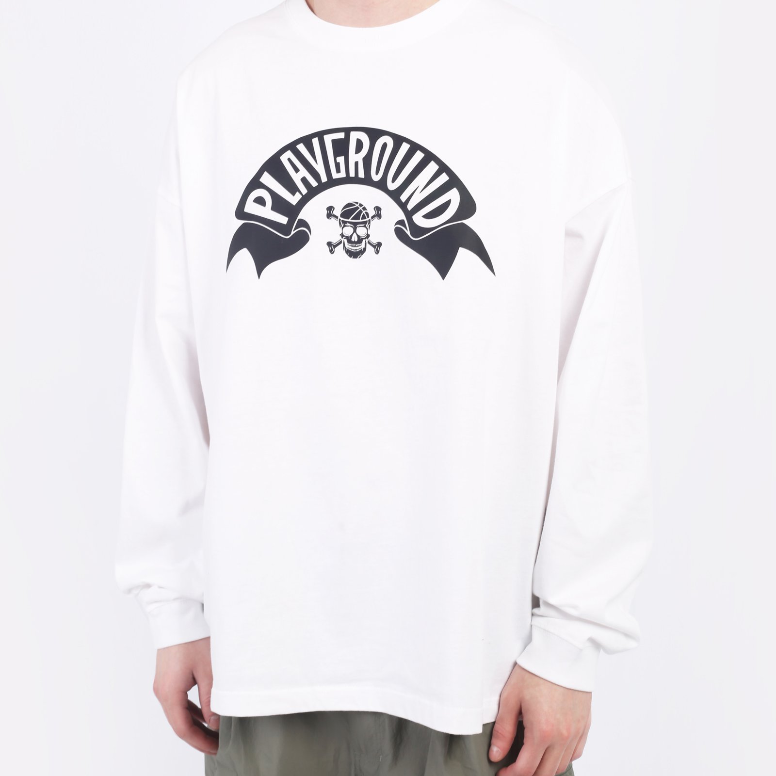 Лонгслив PLAYGROUND Skull (long-skull-white)  - цена, описание, фото 4