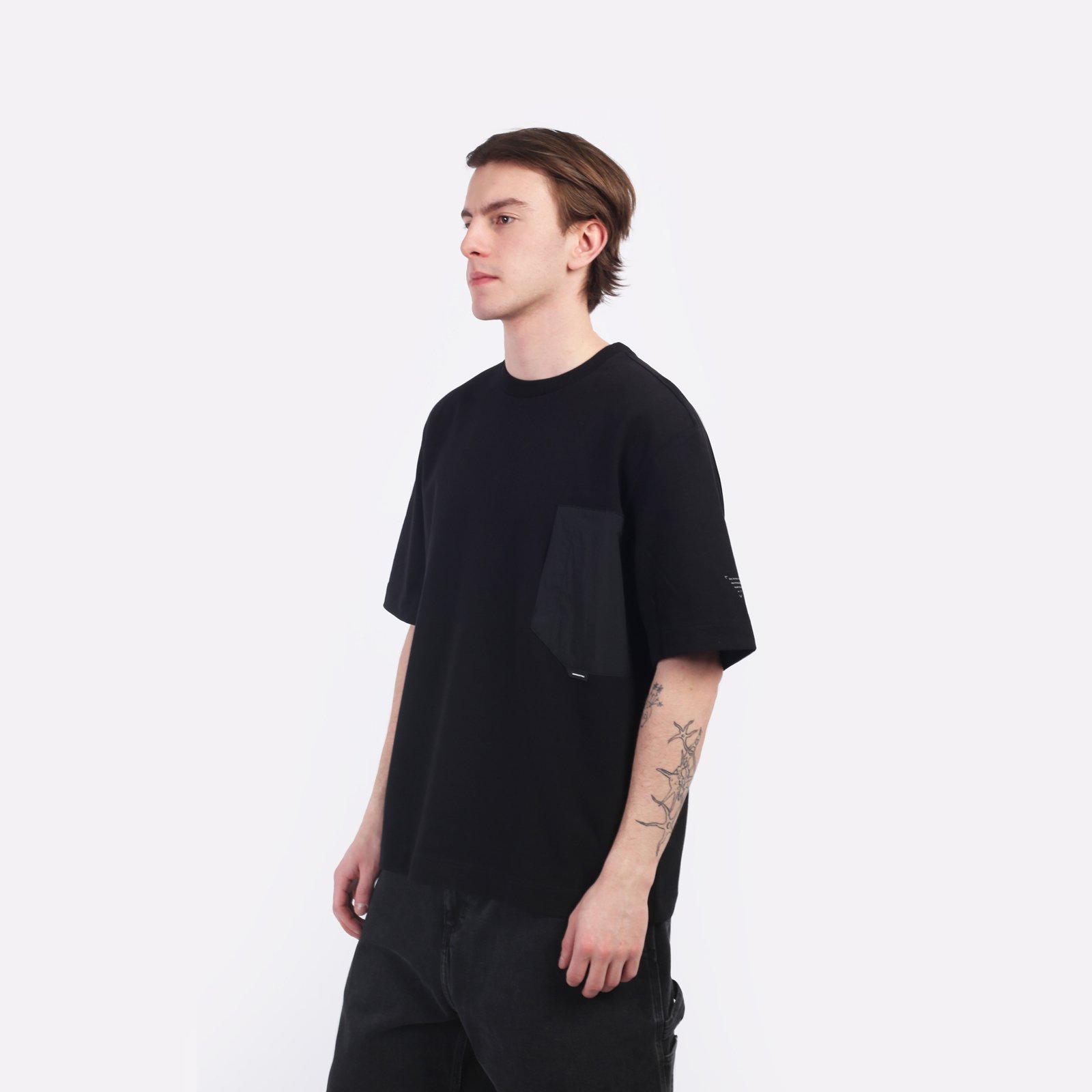 Мужская футболка KRAKATAU FALCON Oversize T-Shirt (Tm116-1-чёрный)  - цена, описание, фото 3
