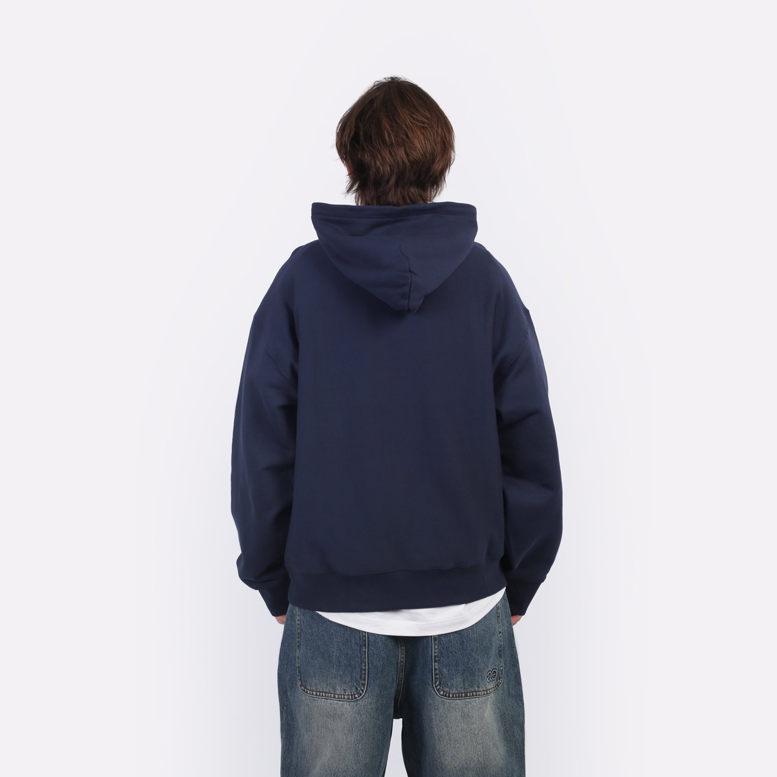 Мужская толстовка Carhartt WIP Hooded Label Script Sweat (I034430-blue)  - цена, описание, фото 2