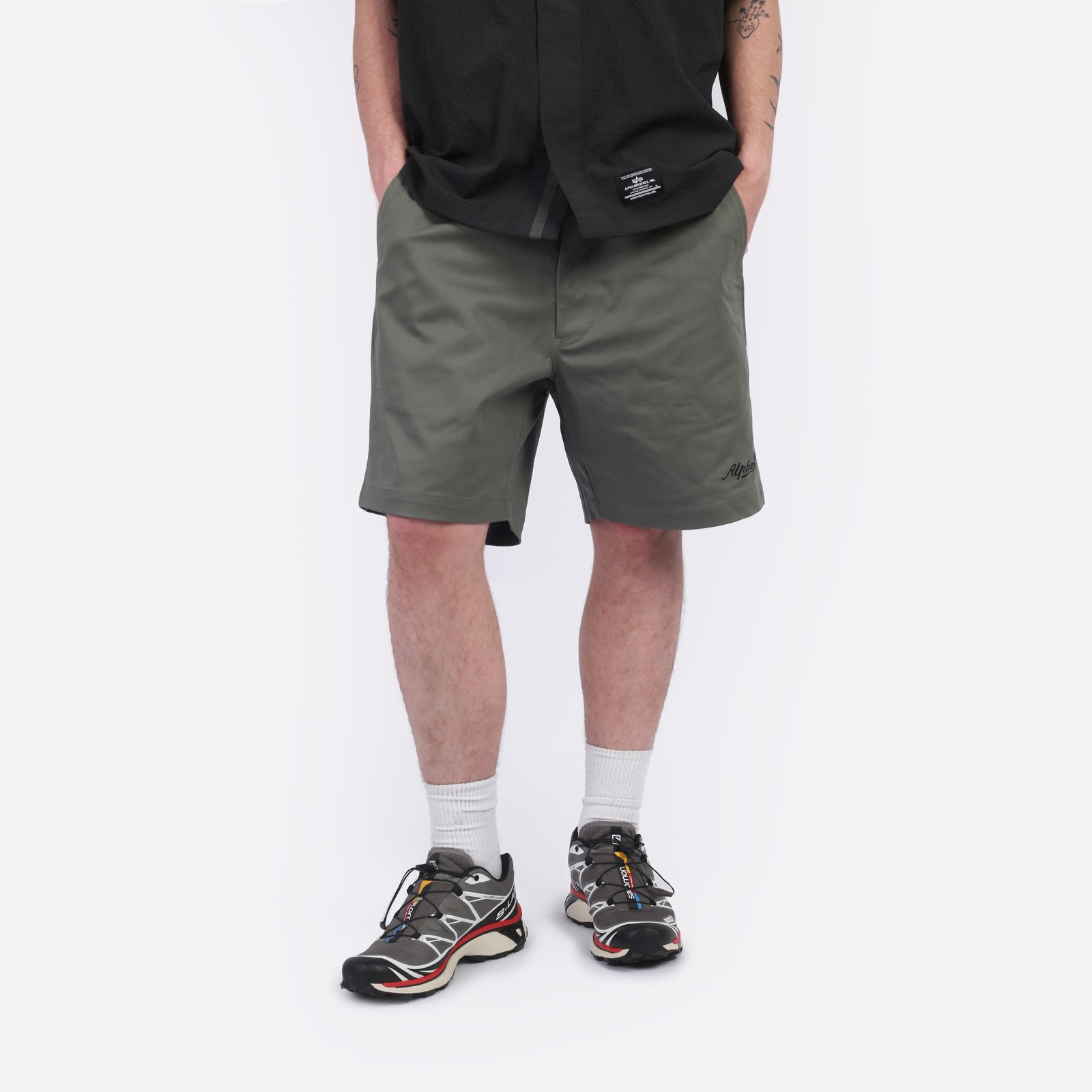 Мужские шорты Alpha Industries CTN Short (MBC55000C1-olive)  - цена, описание, фото 1