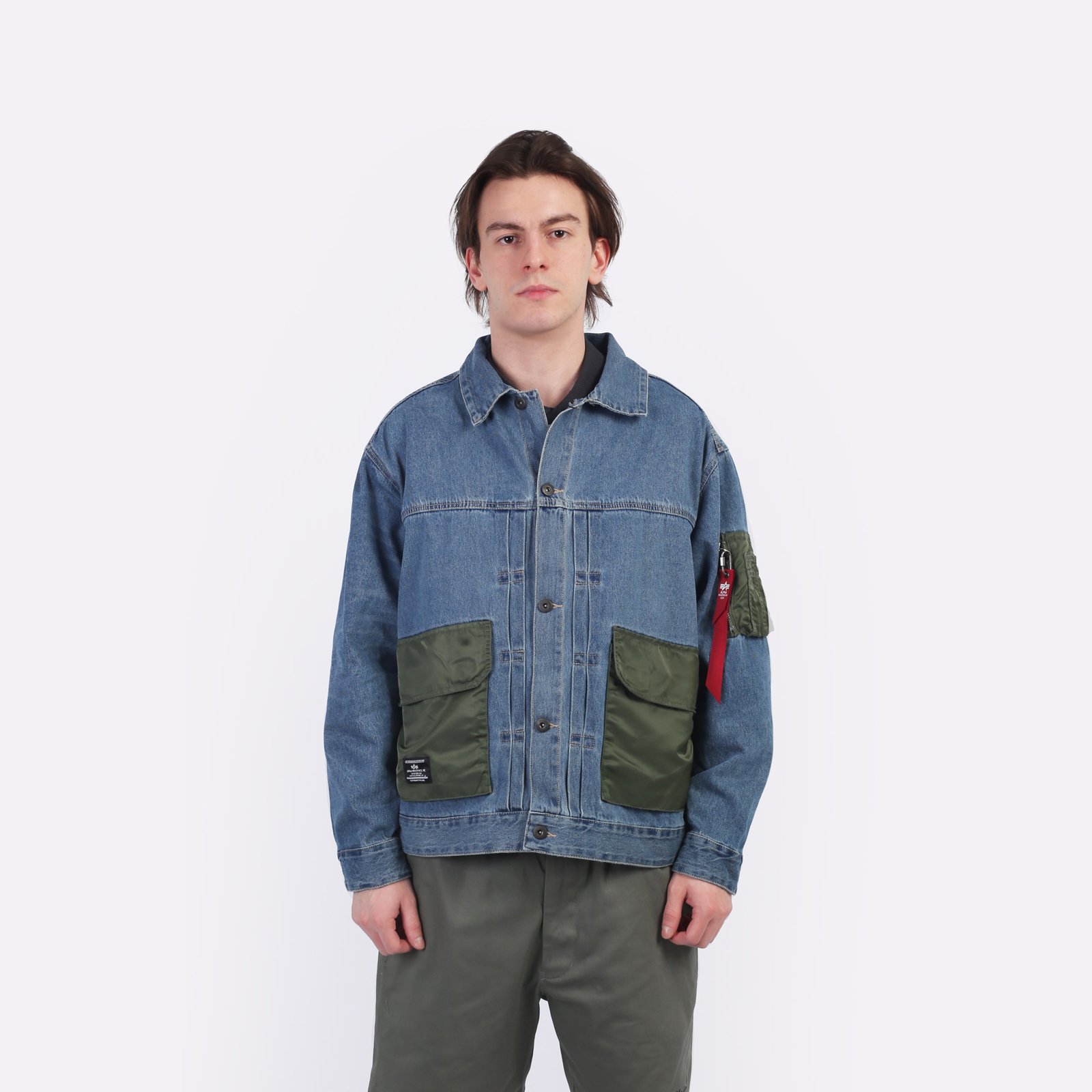 Мужская куртка Alpha Industries Denim Jacket (MJD55000C1-replica blue)  - цена, описание, фото 1