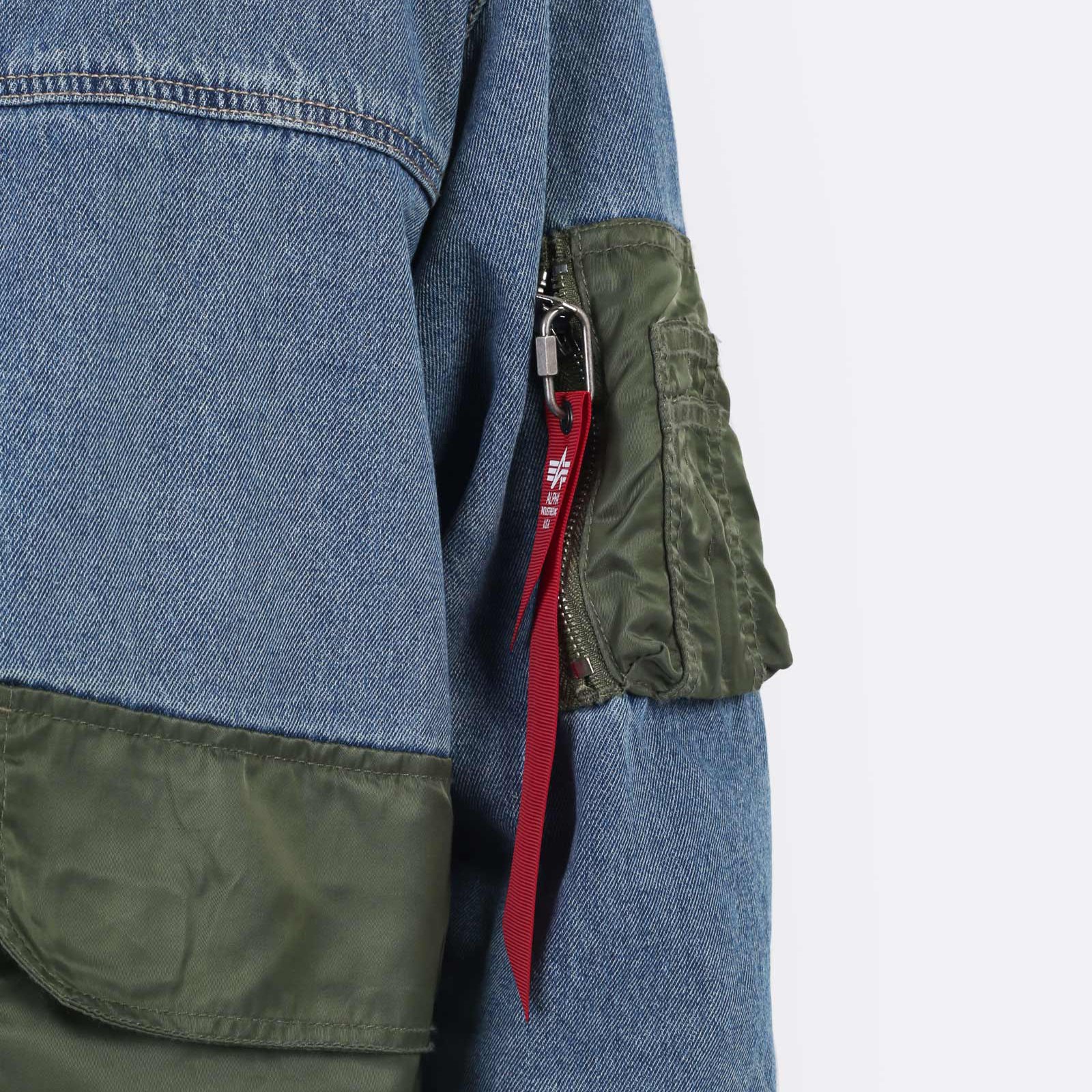 Мужская куртка Alpha Industries Denim Jacket (MJD55000C1-replica blue)  - цена, описание, фото 4