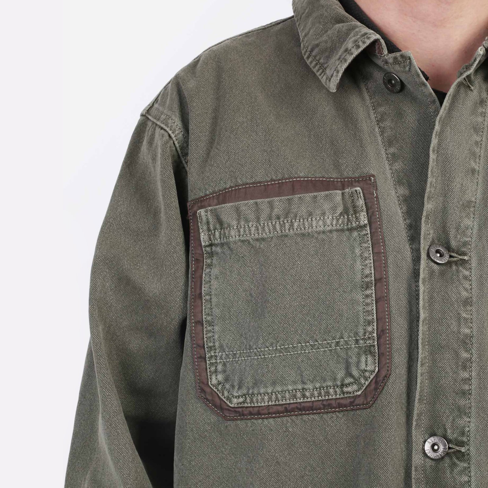 Мужская куртка Alpha Industries CTN Chore Coat (MJC55000CO-OG-107-green)  - цена, описание, фото 4