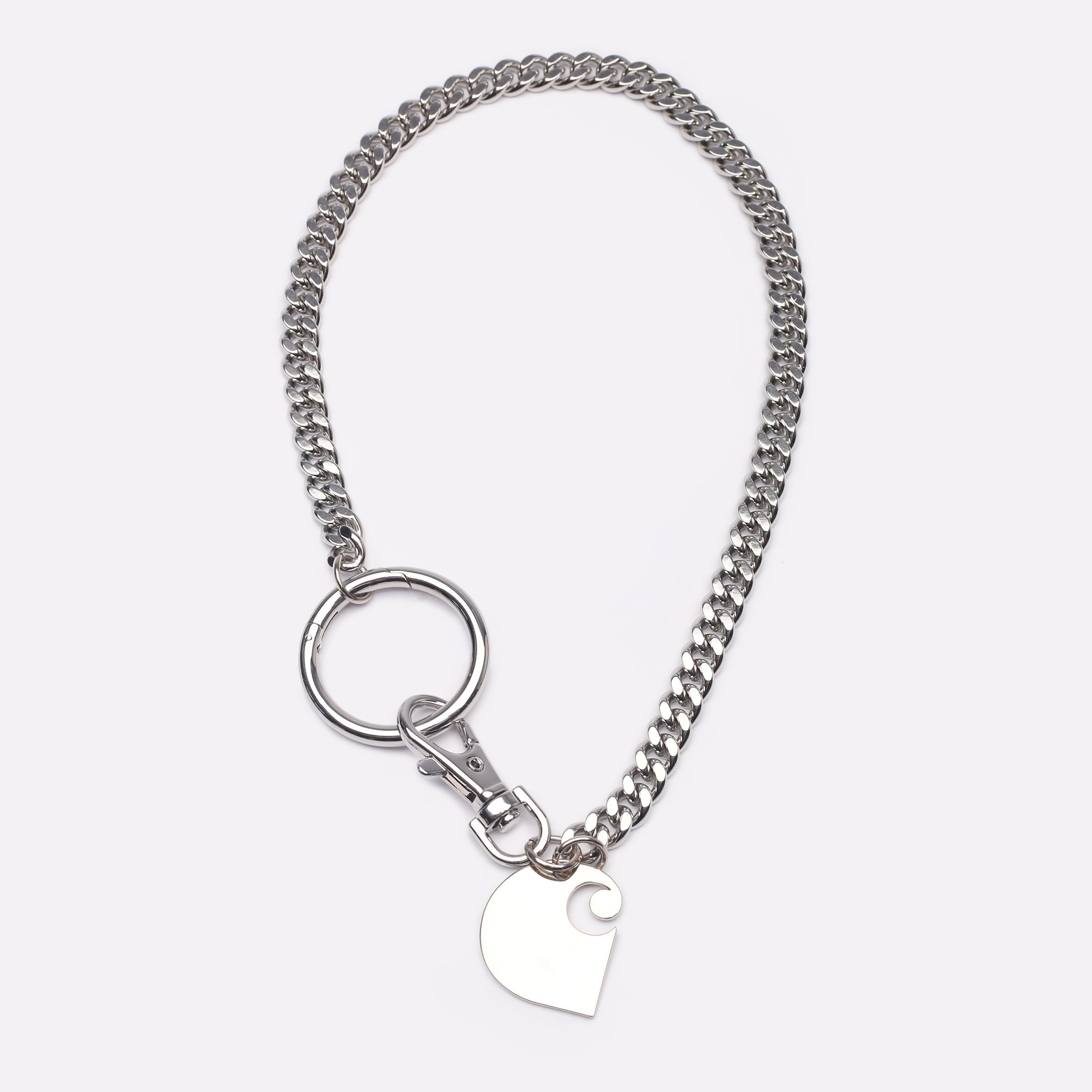 Брелок Carhartt WIP Cuban Link Keychain (I034580-silver