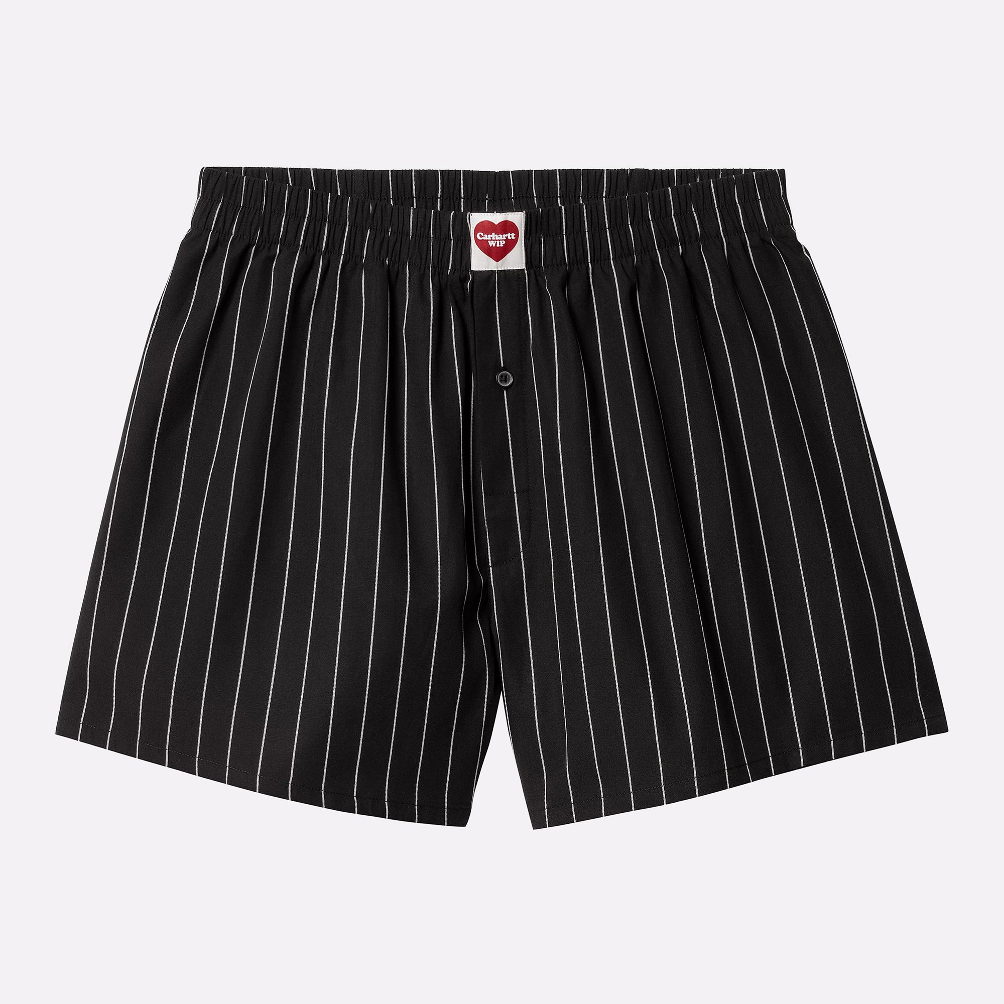 Мужские трусы Carhartt WIP Cotton Boxer (I032355-blk seaton strp)  - цена, описание, фото 1