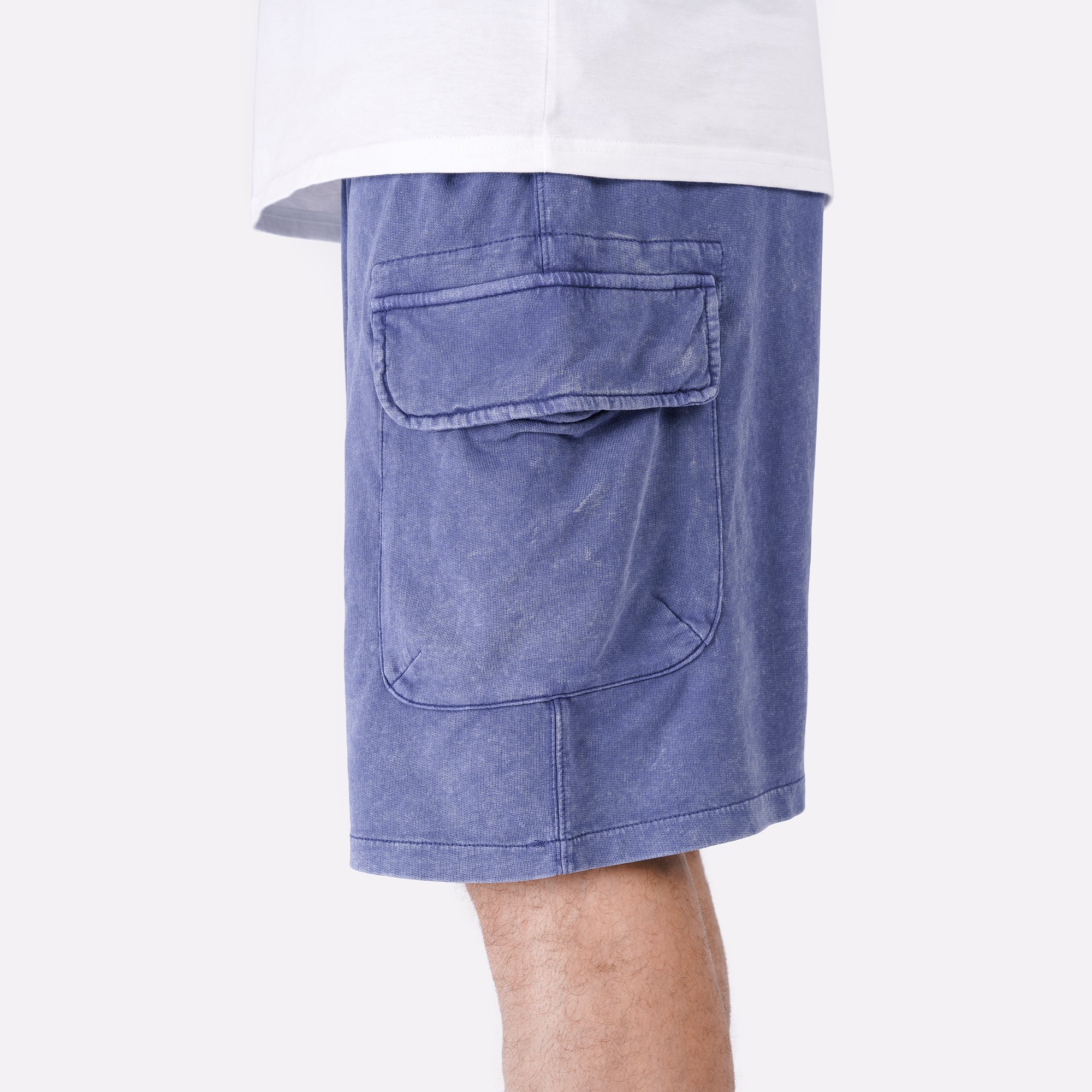 Мужские шорты Alpha Industries Terry Dyed Short (MBT55000C1-replica blue)  - цена, описание, фото 8