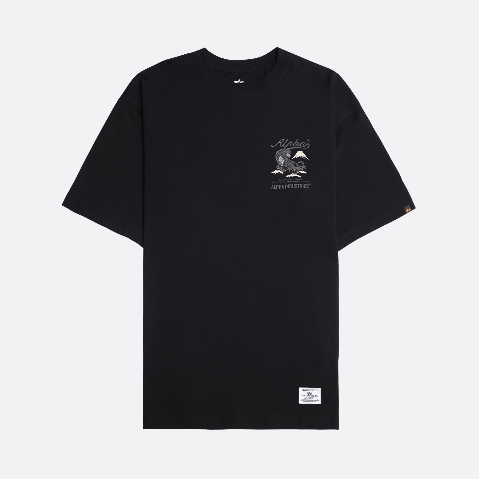Мужская футболка Alpha Industries Tiger Search And Destroy Tee (MTT55001C1-black)  - цена, описание, фото 1