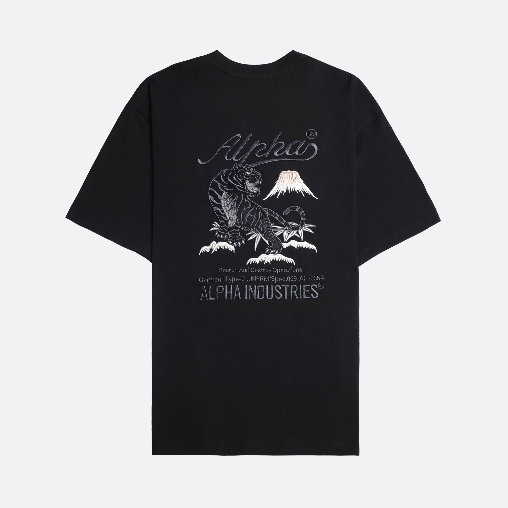 Мужская футболка Alpha Industries Tiger Search And Destroy Tee (MTT55001C1-black)  - цена, описание, фото 2