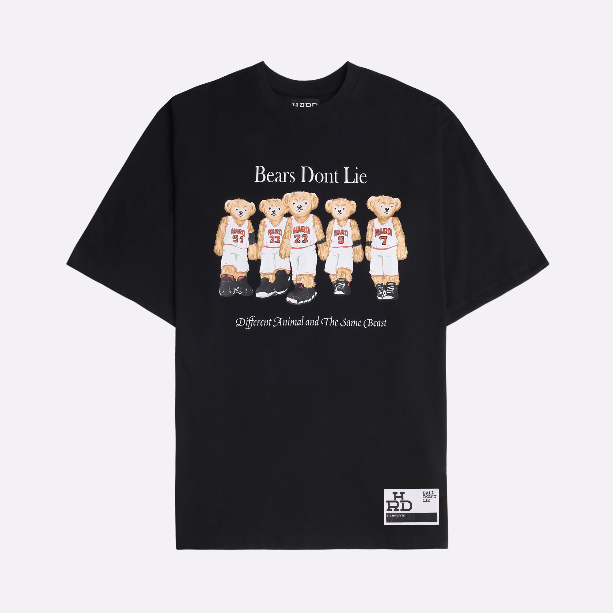 Мужская футболка Hard Bears (Hrd-tee-bears-black)  - цена, описание, фото 1