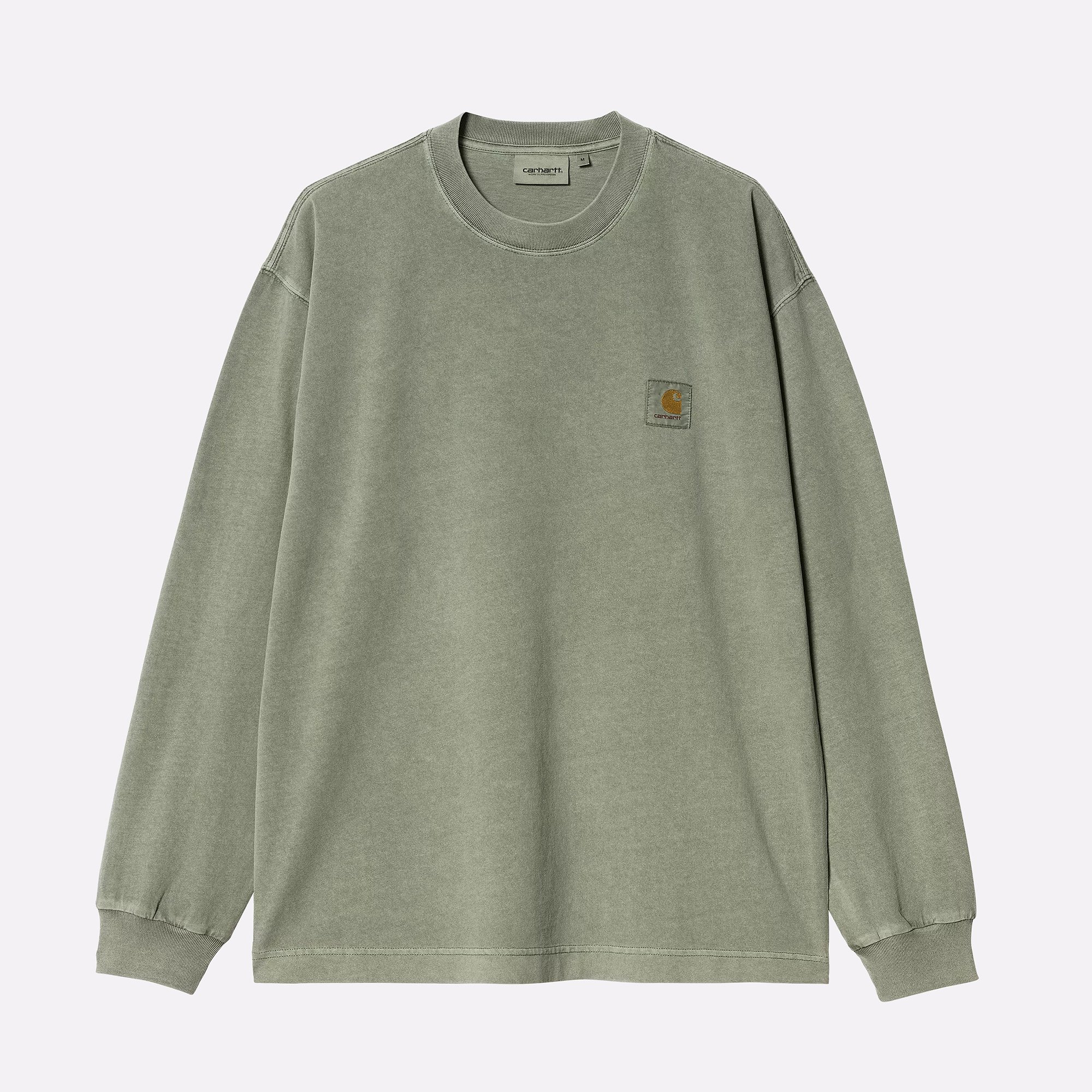 Мужской лонгслив Carhartt WIP L/S Nelson T-Shirt (I029948-park garm dyed)  - цена, описание, фото 1
