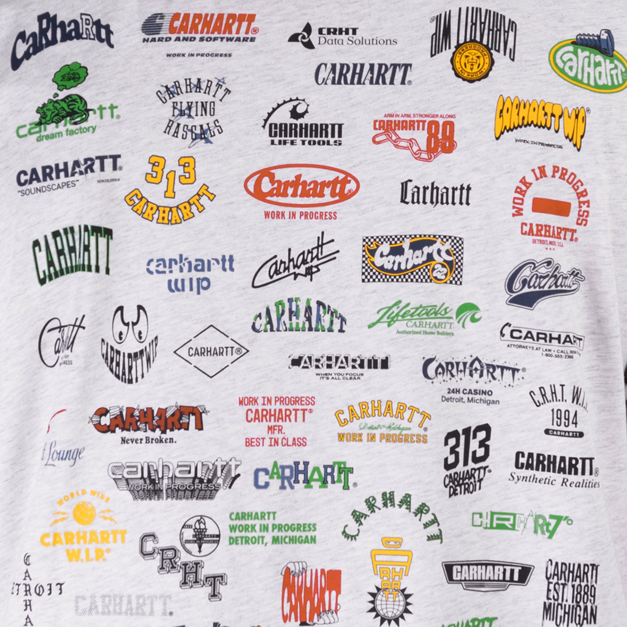 Мужская футболка Carhartt WIP S/S Logo T-Shirt (I034643-ash heather)  - цена, описание, фото 6