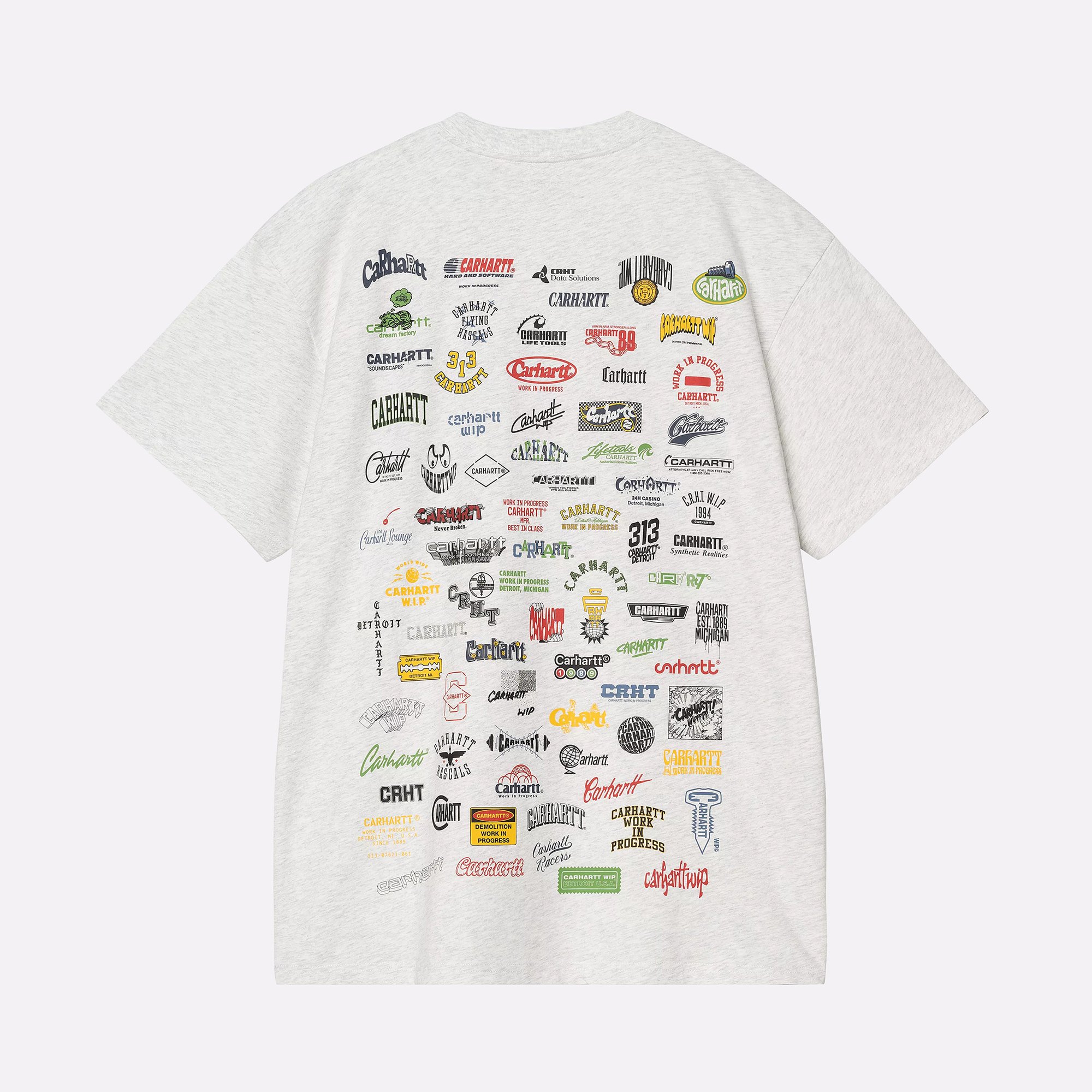 Мужская футболка Carhartt WIP S/S Logo T-Shirt (I034643-ash heather)  - цена, описание, фото 2