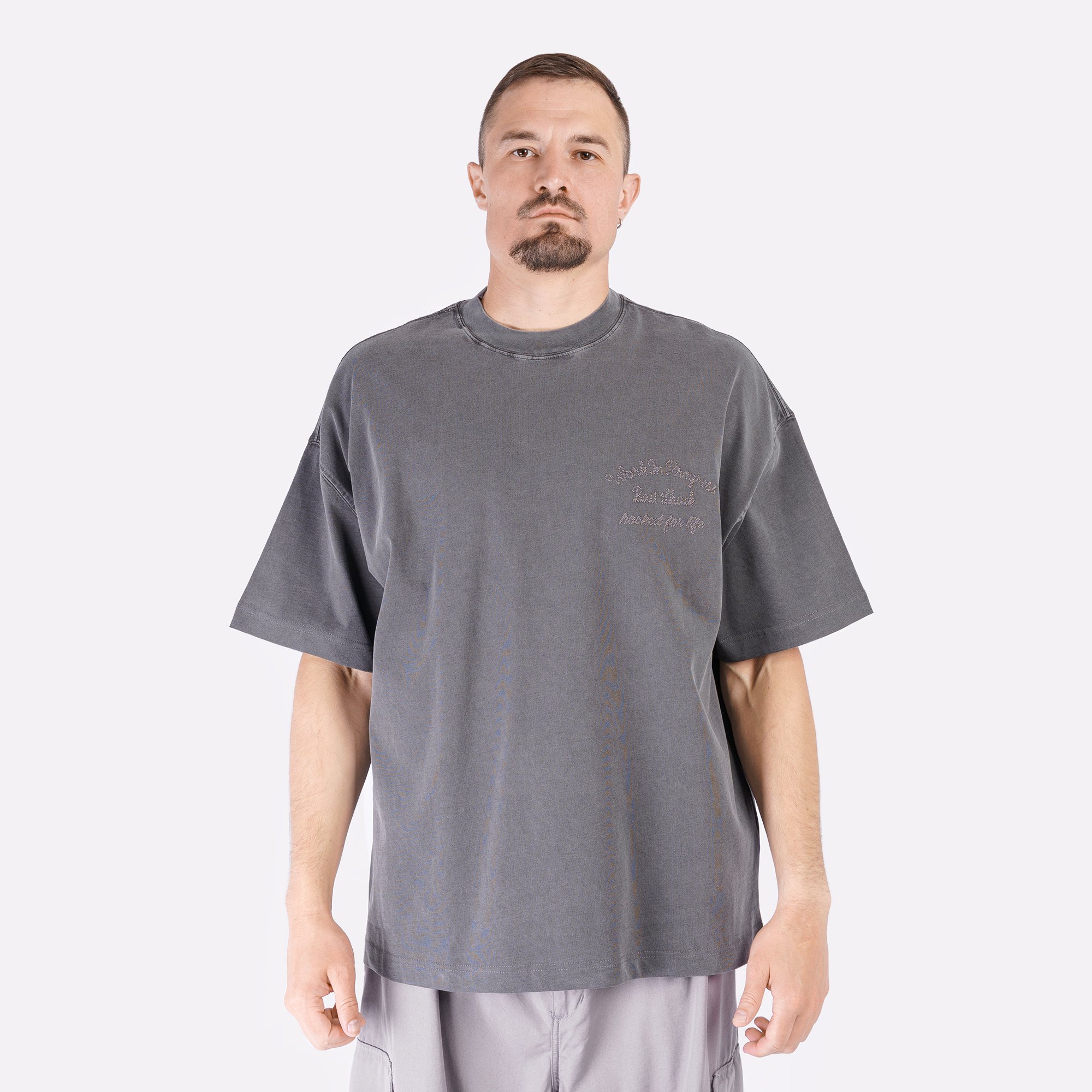 Мужская футболка Carhartt WIP S/S Bait Shack T-Shirt (I034660-black garm dyd)  - цена, описание, фото 2