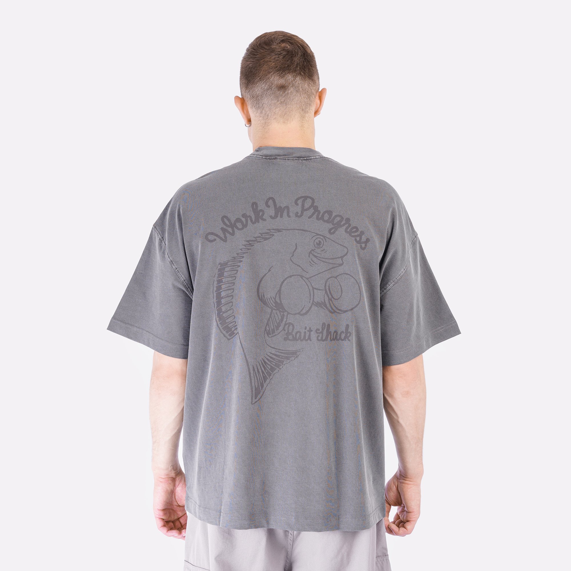 Мужская футболка Carhartt WIP S/S Bait Shack T-Shirt (I034660-black garm dyd)  - цена, описание, фото 3