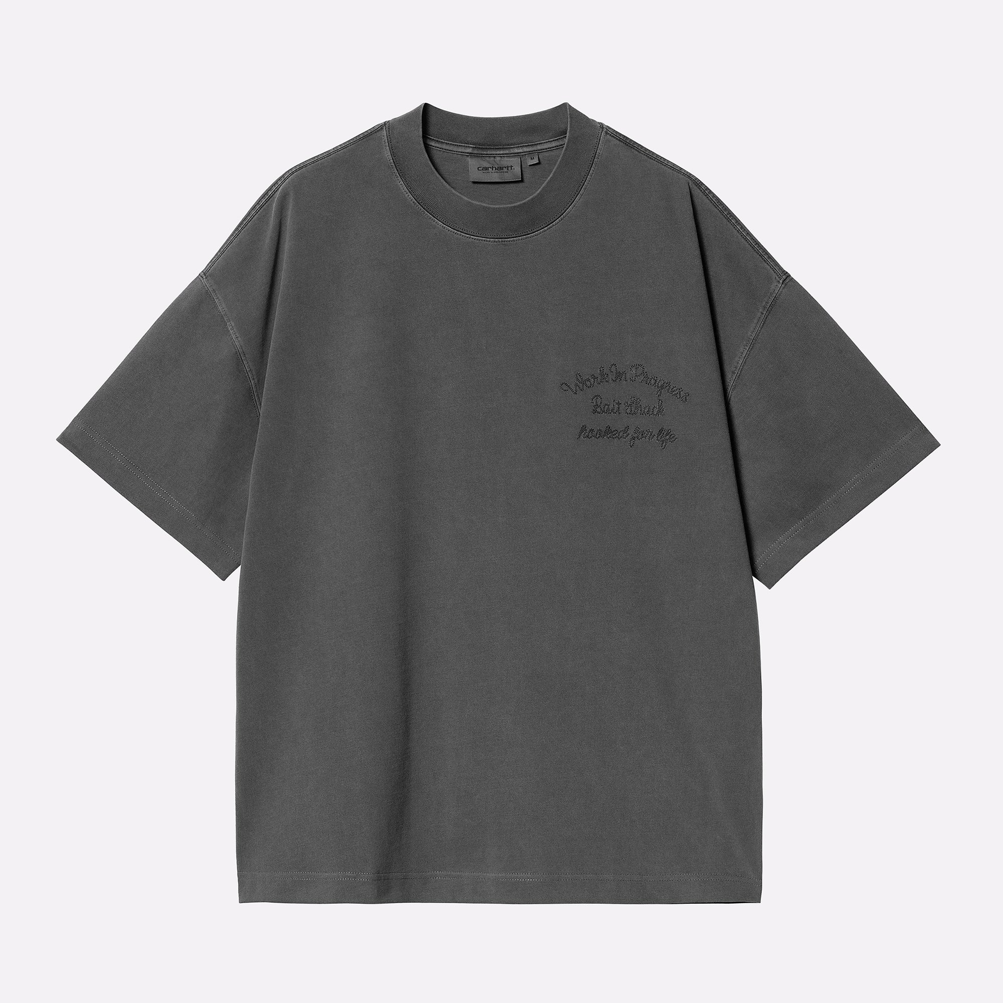 Мужская футболка Carhartt WIP S/S Bait Shack T-Shirt (I034660-black garm dyd)  - цена, описание, фото 1