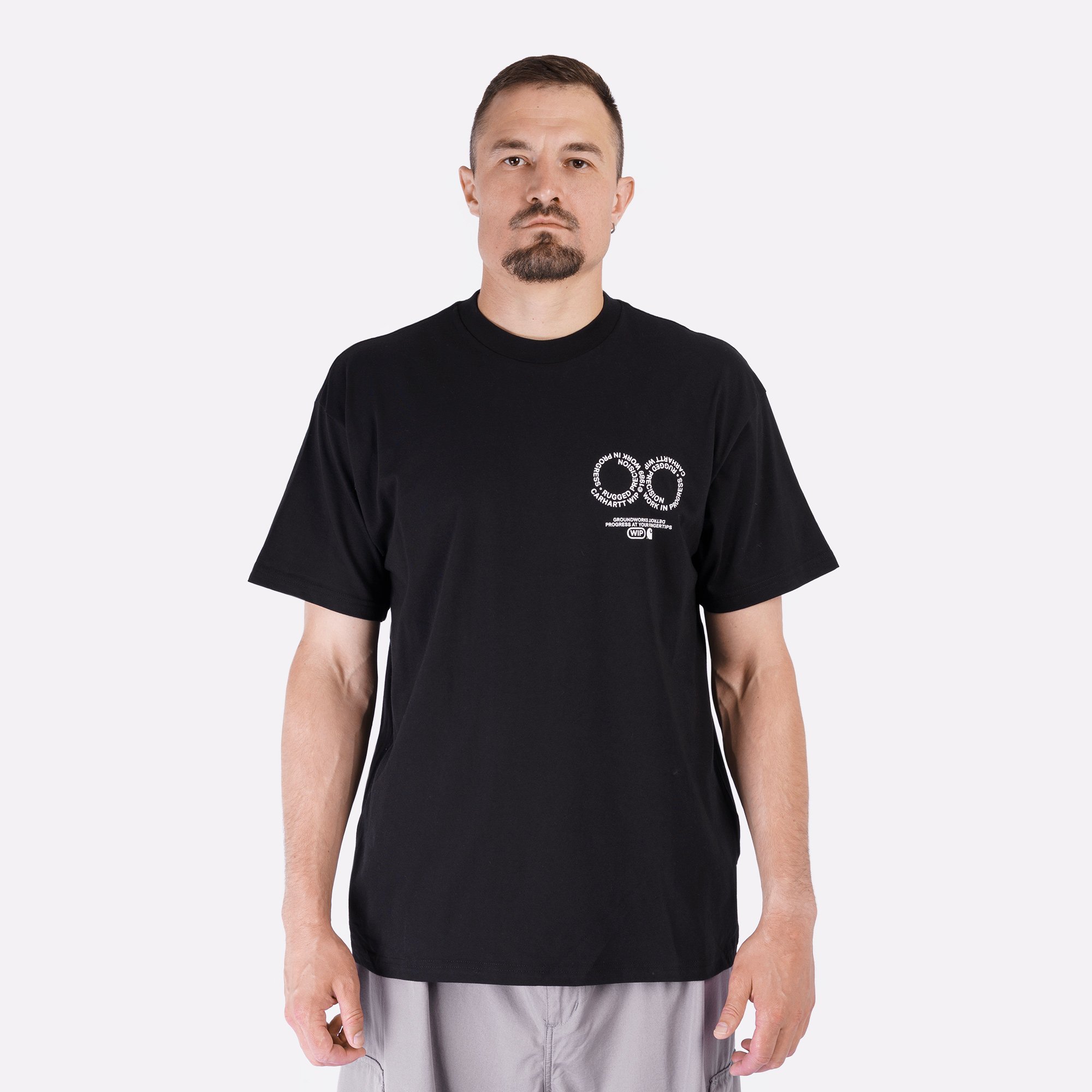 Мужская футболка Carhartt WIP S/S Rotation T-Shirt (I034772-black/white)  - цена, описание, фото 3