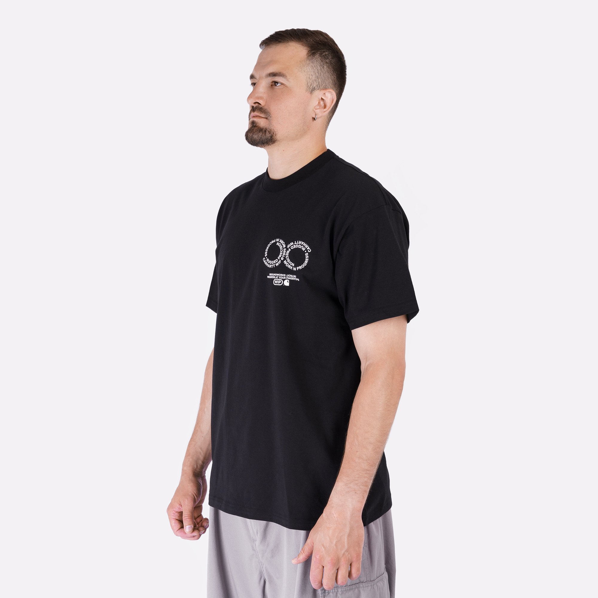 Мужская футболка Carhartt WIP S/S Rotation T-Shirt (I034772-black/white)  - цена, описание, фото 5
