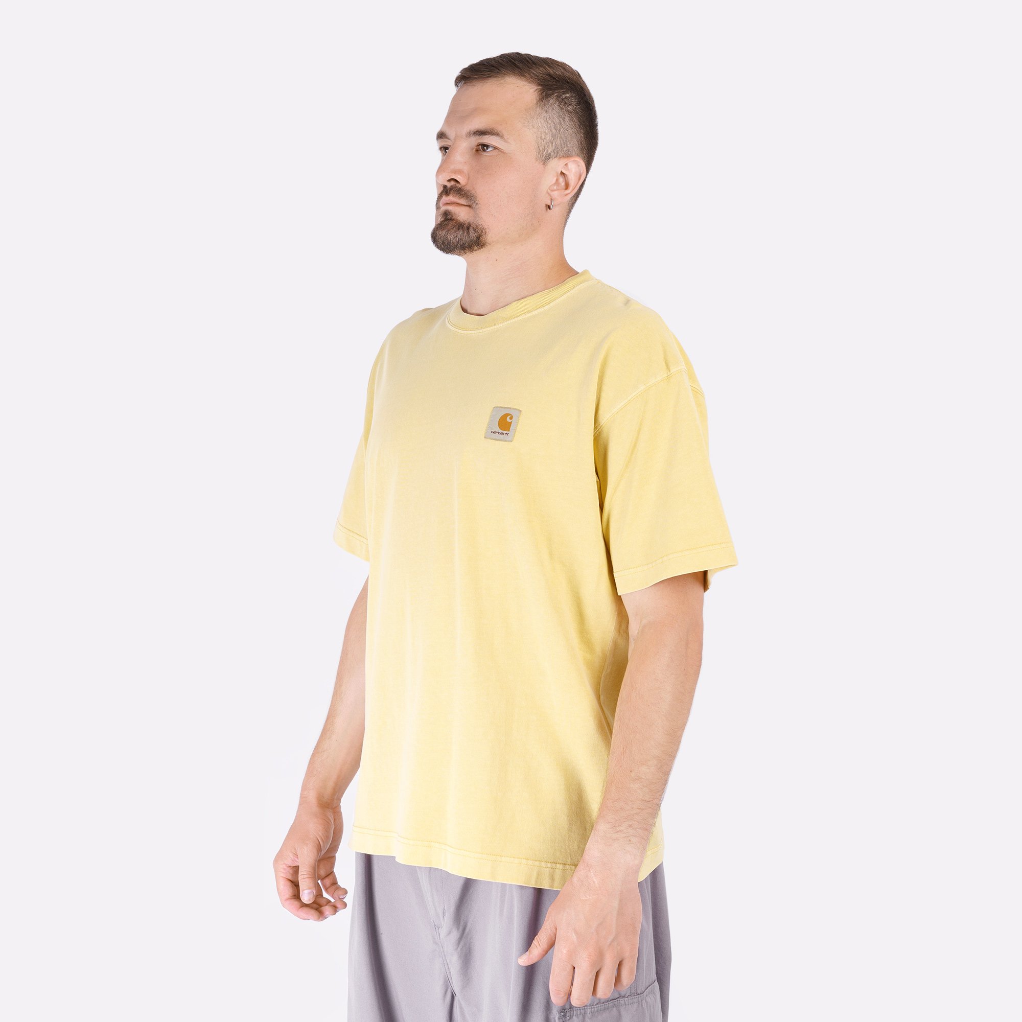 Мужская футболка Carhartt WIP S/S Nelson T-Shirt (I029949-air yellow gar dy)  - цена, описание, фото 4