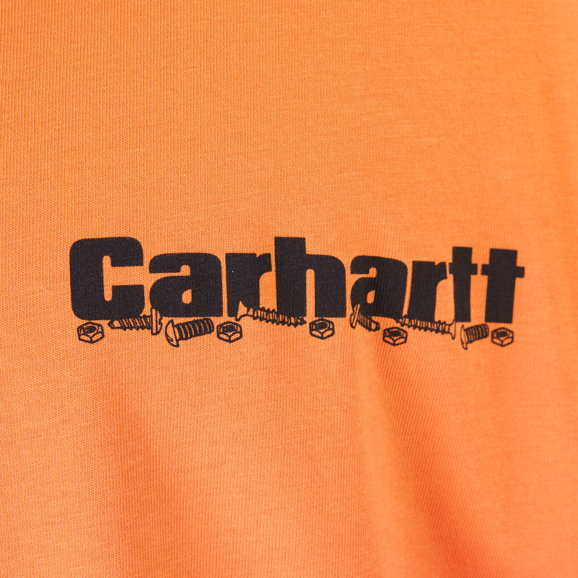 Мужской лонгслив Carhartt WIP L/S Light Work T-Shirt (I034672-pumpkin/cherry)  - цена, описание, фото 8