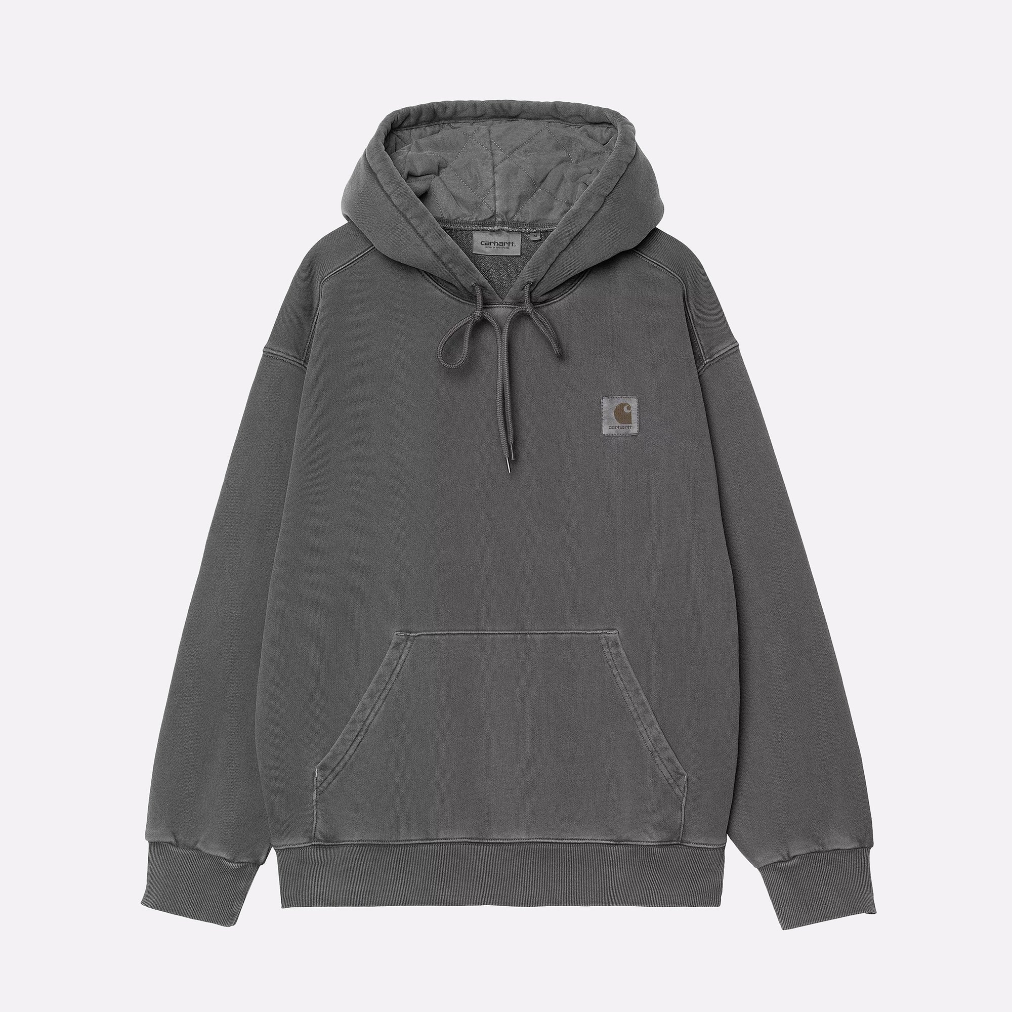 Мужская толстовка Carhartt WIP Hooded Nelson Sweat (I029963-graphite garm dyd)  - цена, описание, фото 1