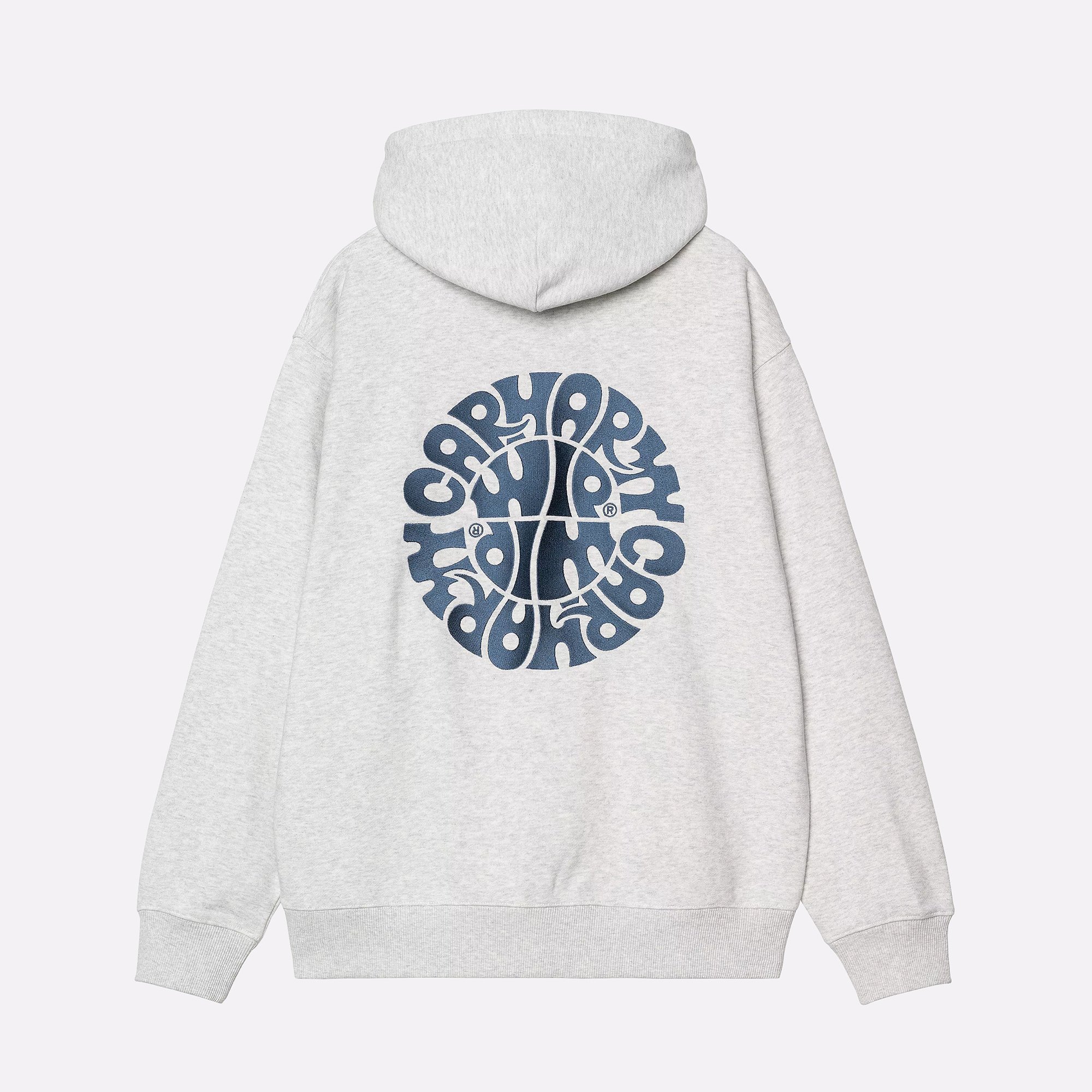 Мужская толстовка Carhartt WIP Hooded Nelson Sweat (I034731-ash heat/blu iris)  - цена, описание, фото 2