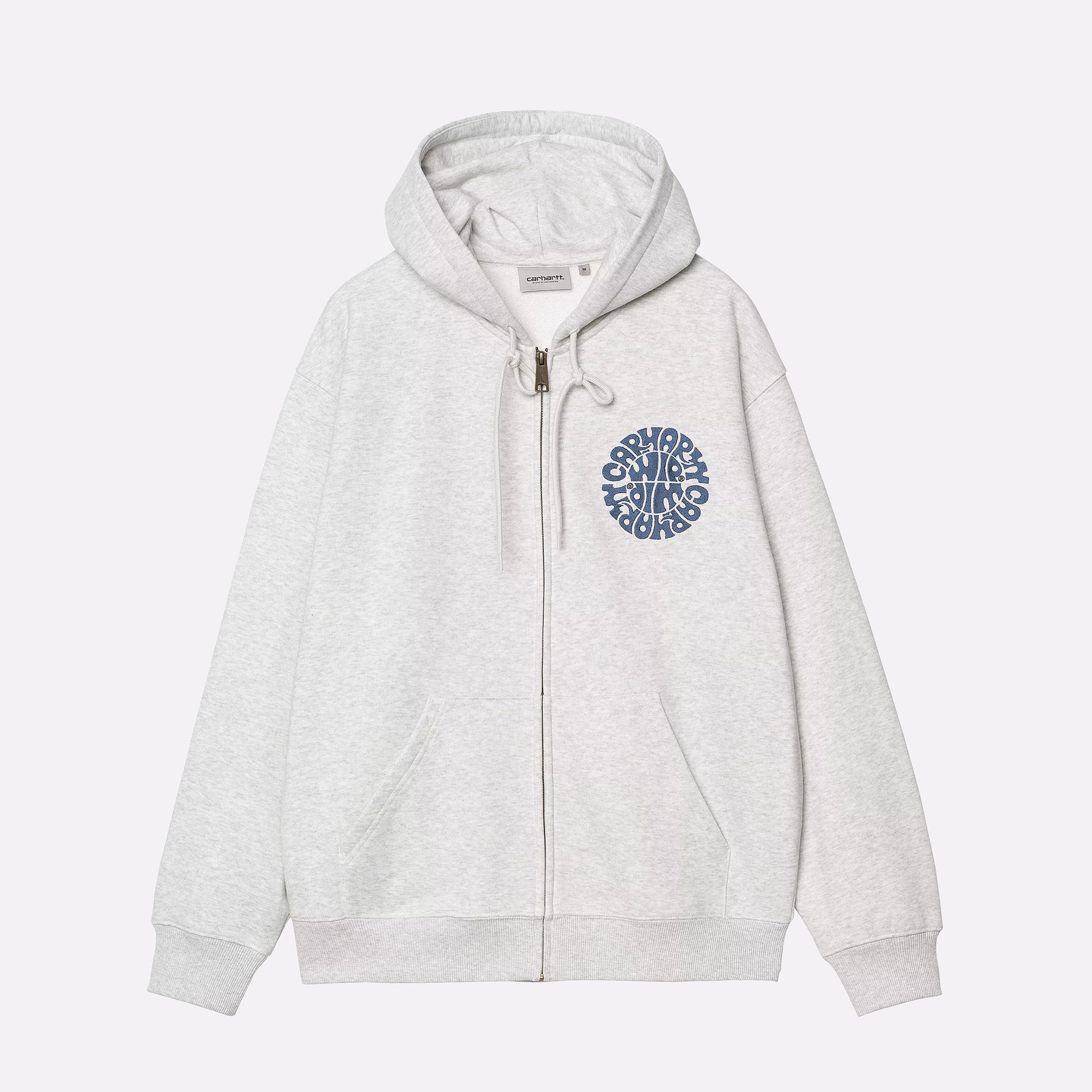 Мужская толстовка Carhartt WIP Hooded Nelson Sweat (I034731-ash heat/blu iris)  - цена, описание, фото 1