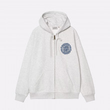 Мужская толстовка Carhartt WIP Hooded Nelson Sweat (I034731-ash heat/blu iris)