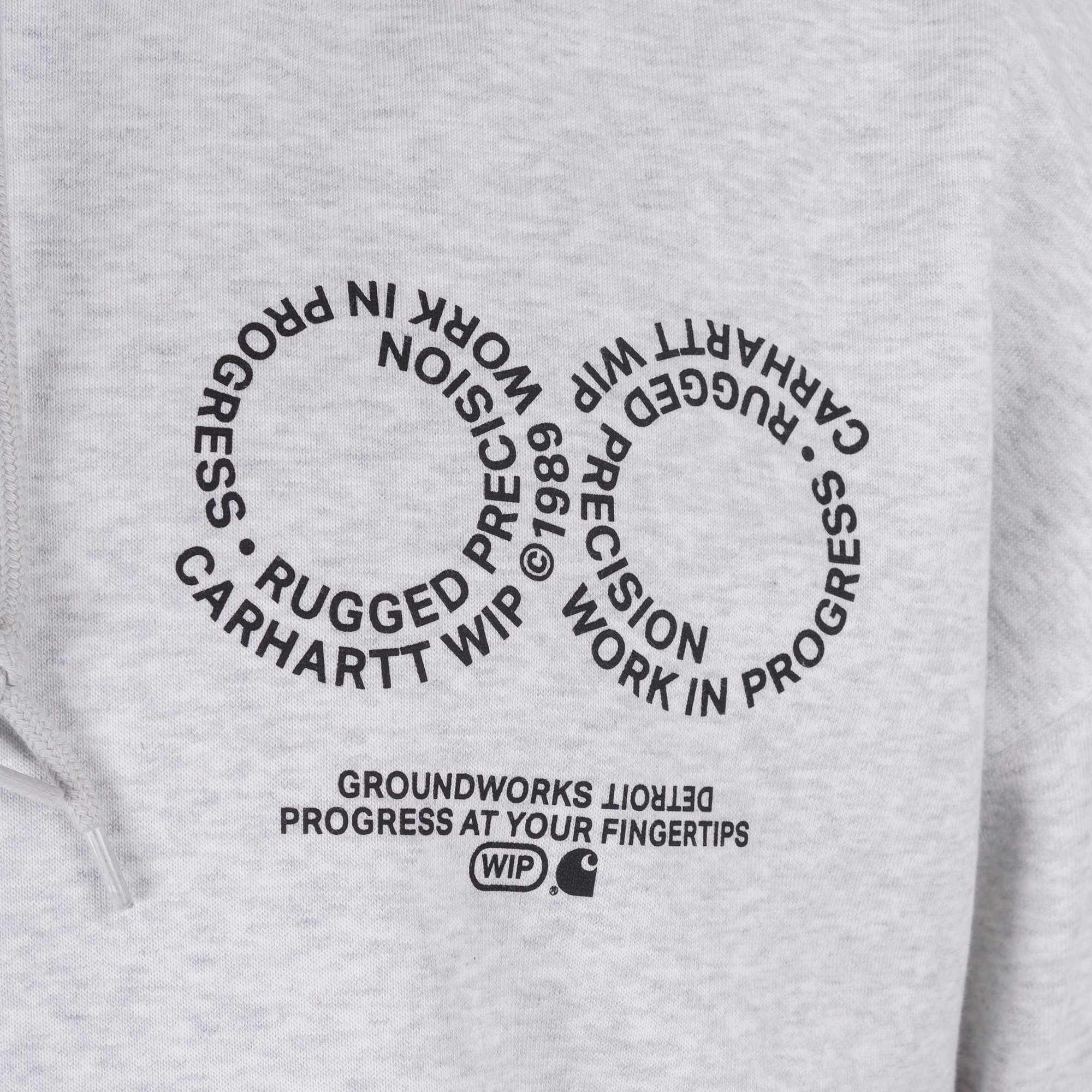 Мужская толстовка Carhartt WIP Hooded Rotation Sweat (I034690-ash heather/blk)  - цена, описание, фото 6