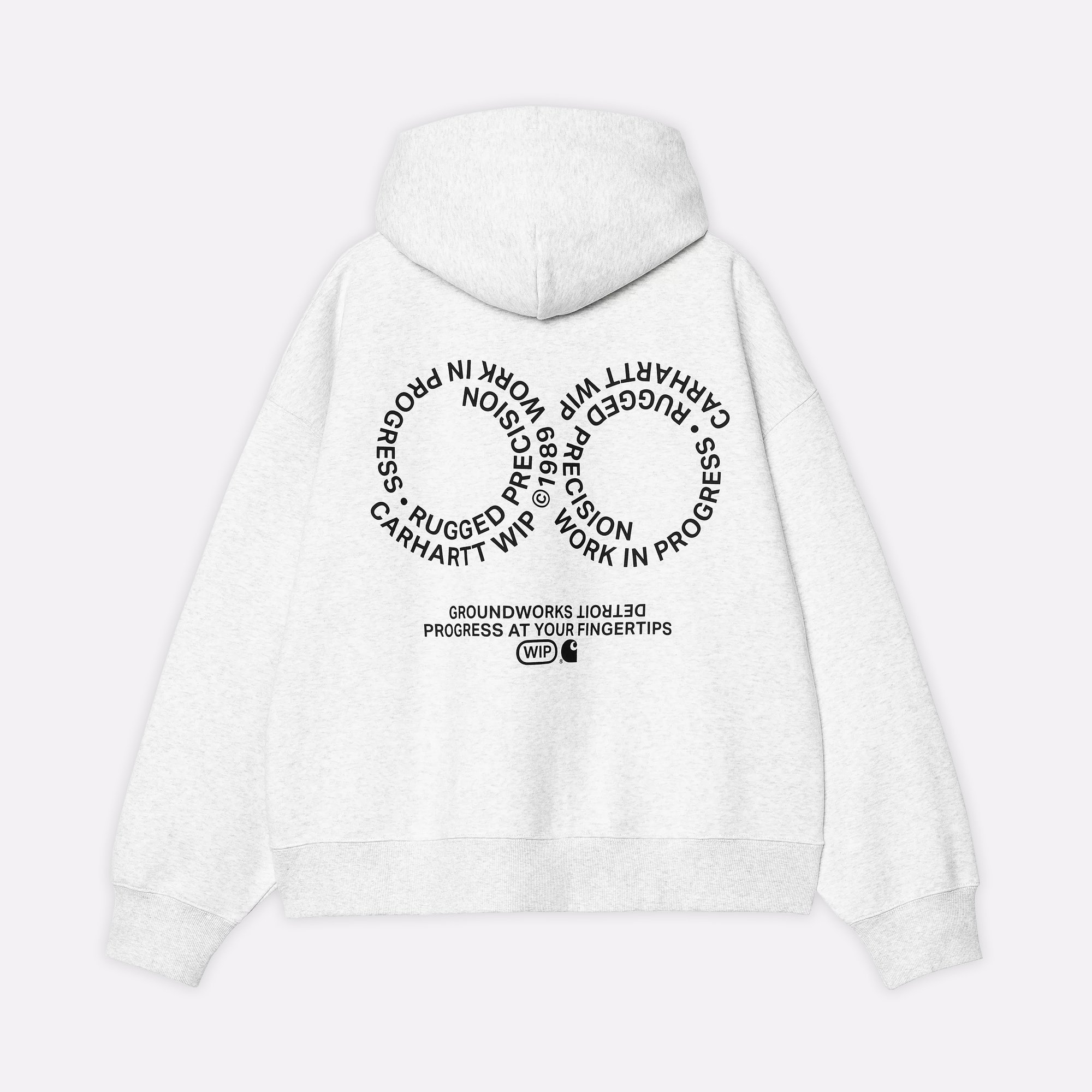 Мужская толстовка Carhartt WIP Hooded Rotation Sweat (I034690-ash heather/blk)  - цена, описание, фото 2