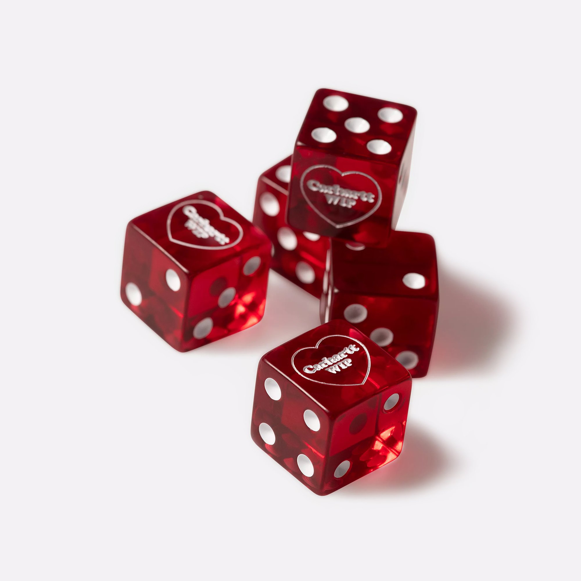 Игральные кости Carhartt WIP Heart Dice Set (I034755-scarlet)  - цена, описание, фото 1
